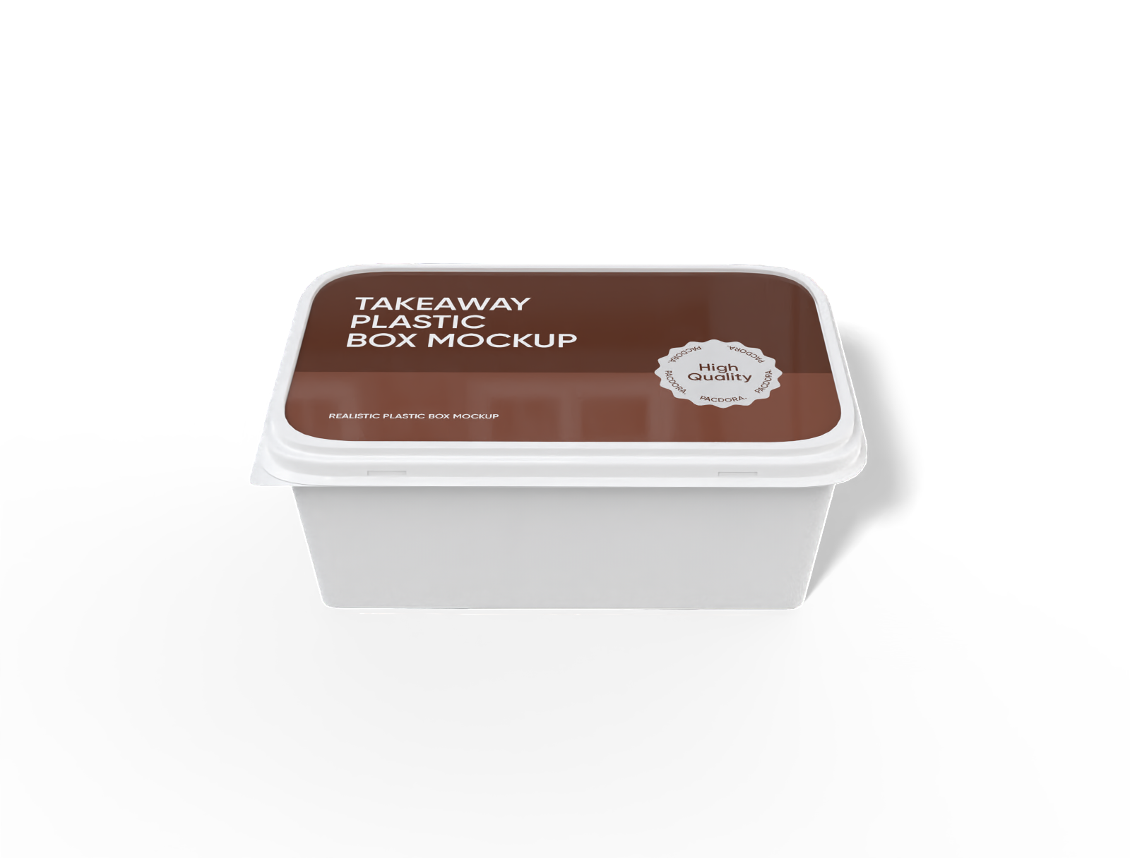 Plastic food container mockup
