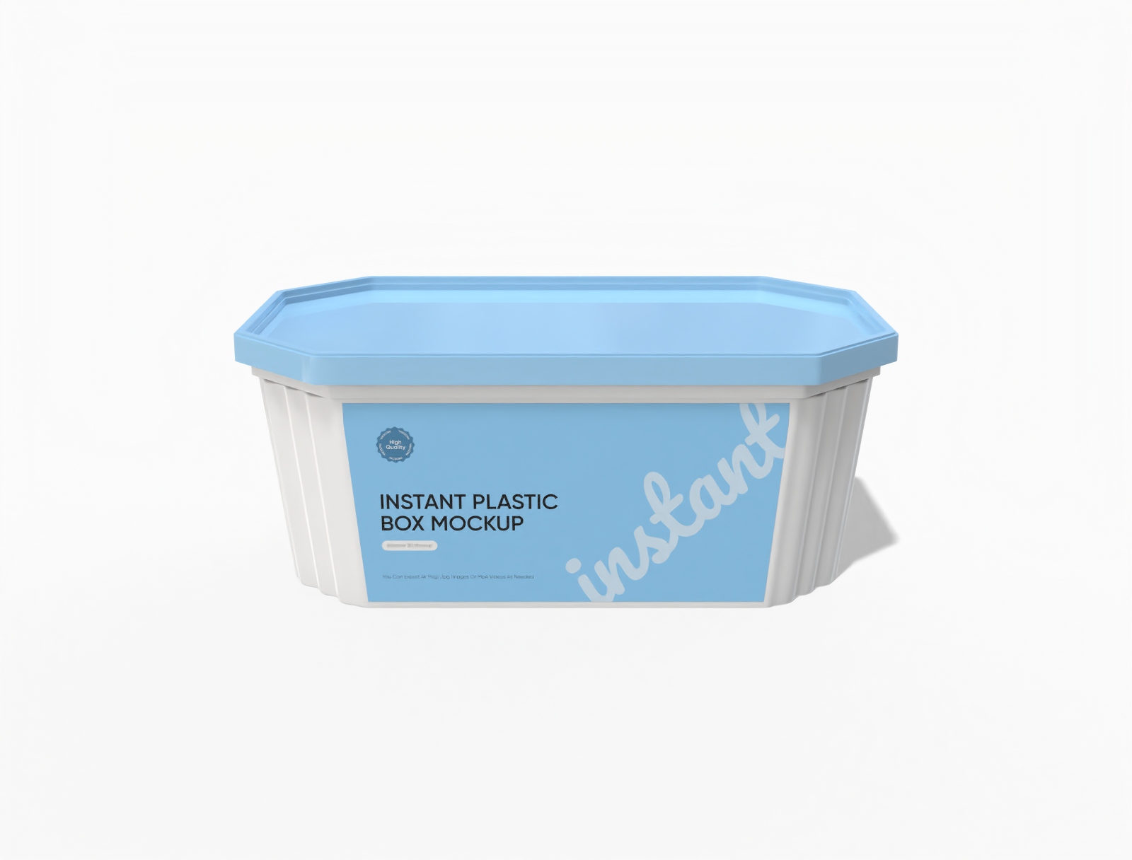 Plastic box with lid mockup