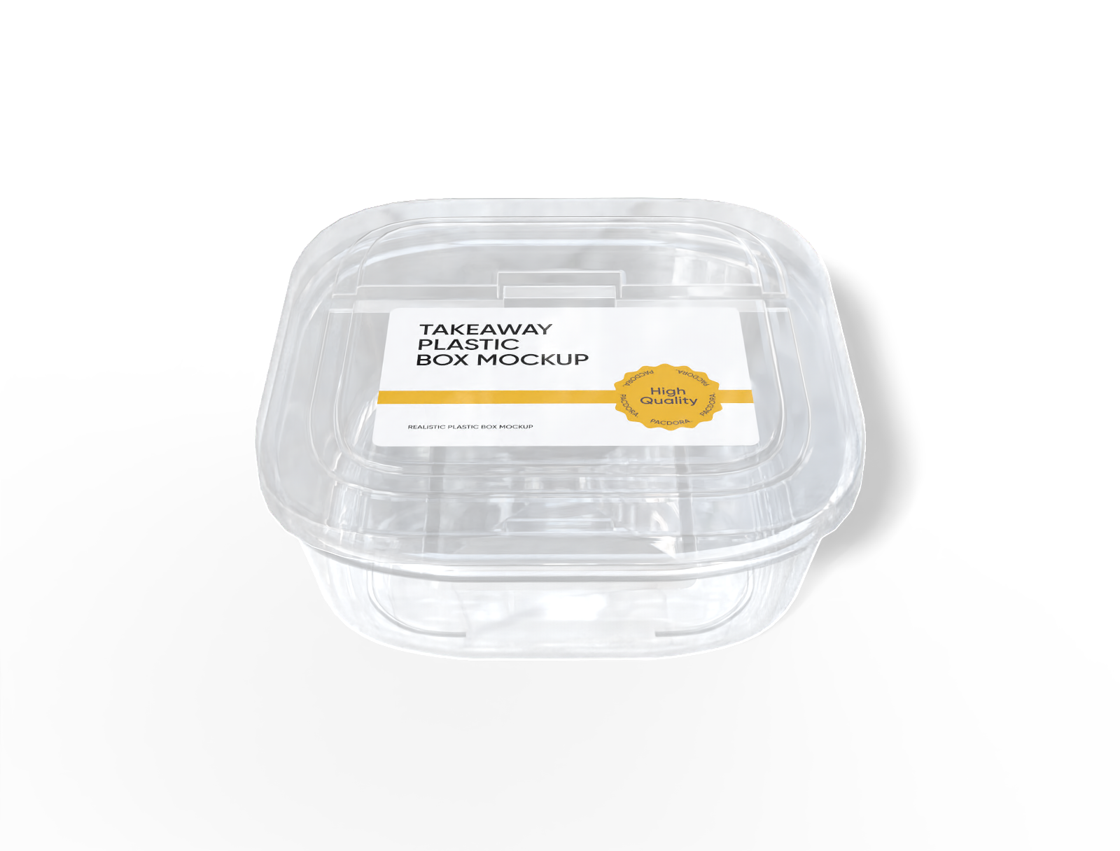 Plastic takeaway box mockup