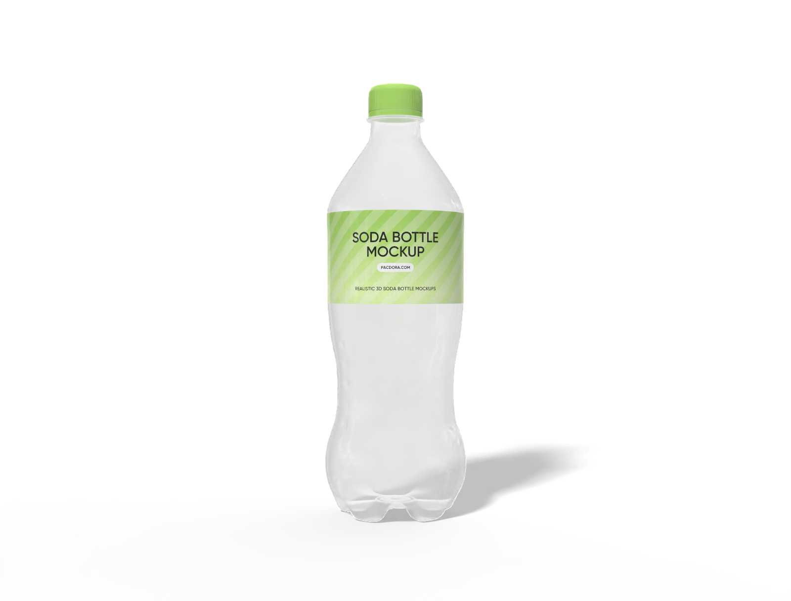 330 ml plastic soda bottle mockup
