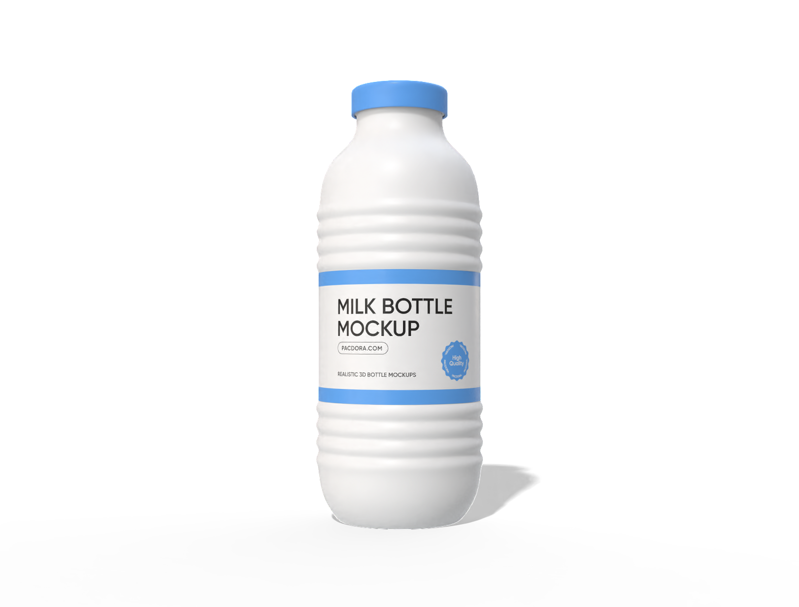 450 ml milk bottle mockup