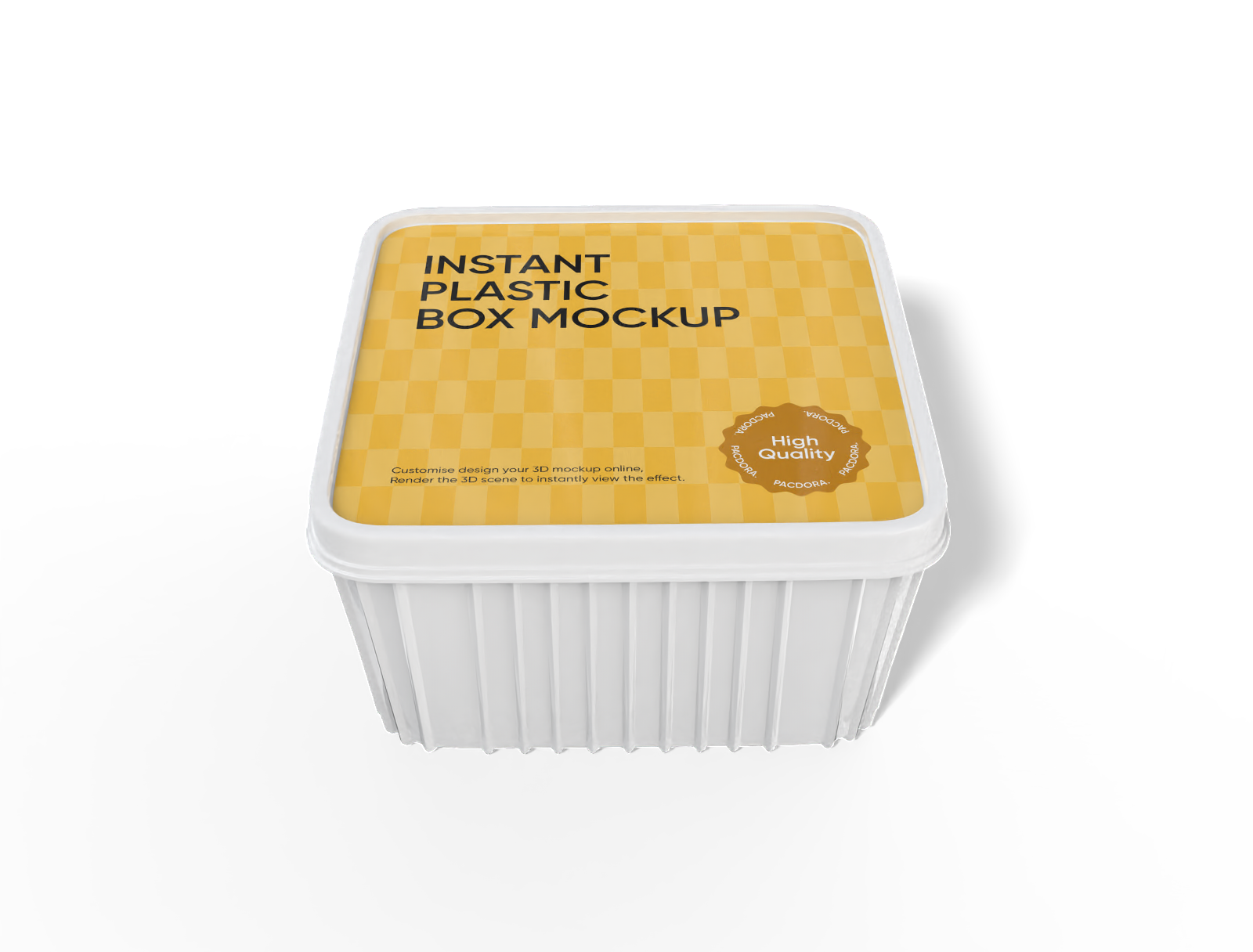 Plastic food box mockup
