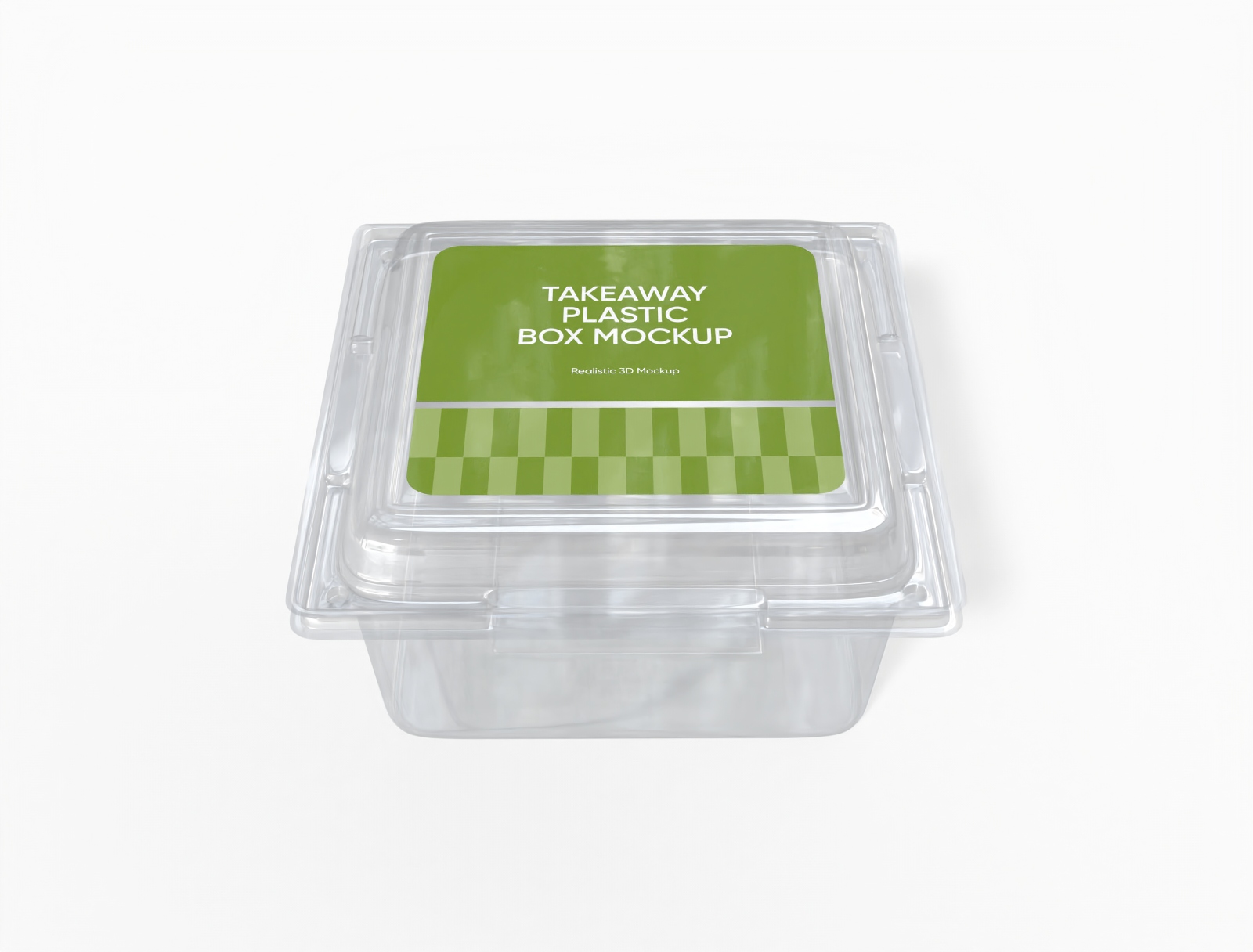 Plastic food box mockup