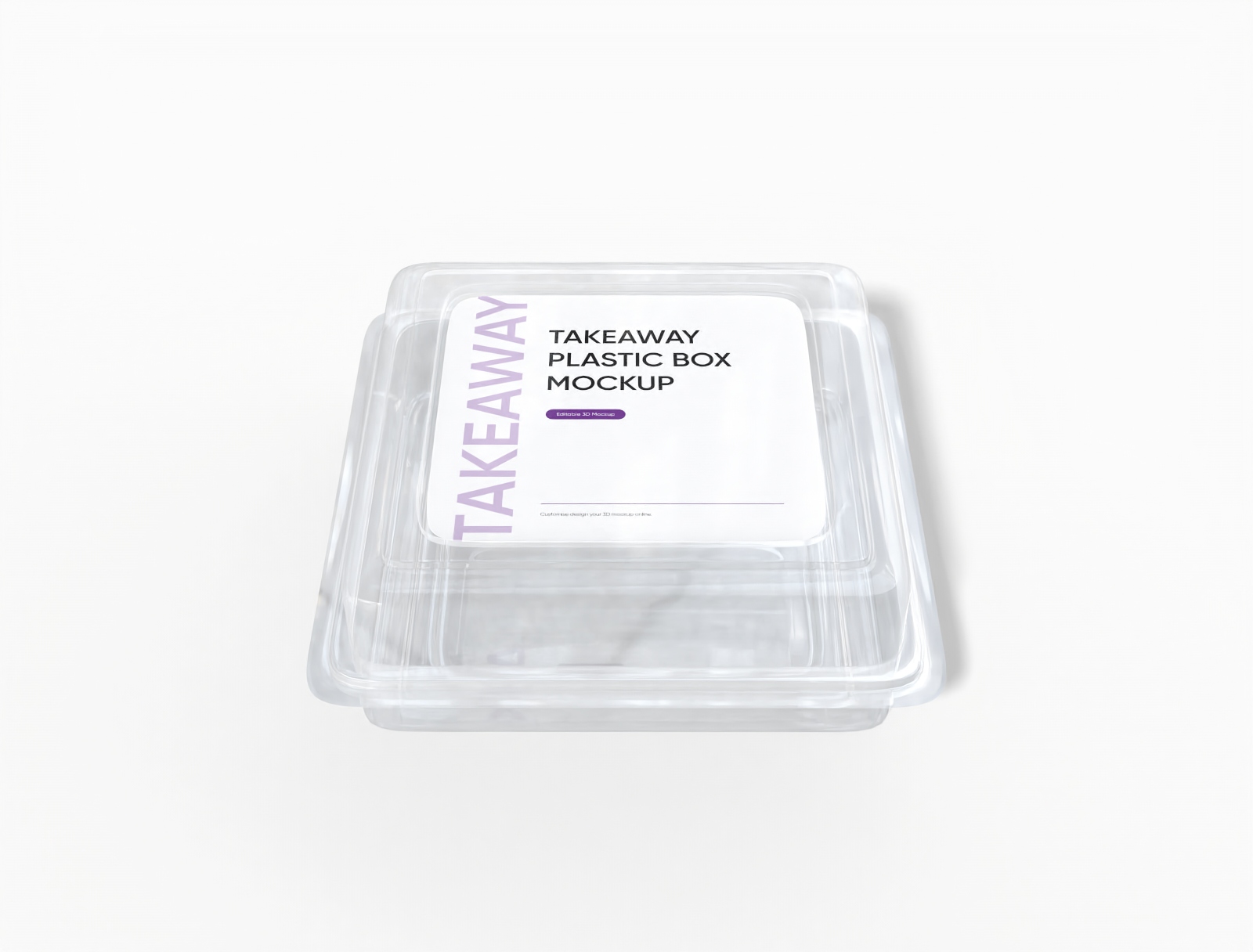 Plastic box clean container mockup