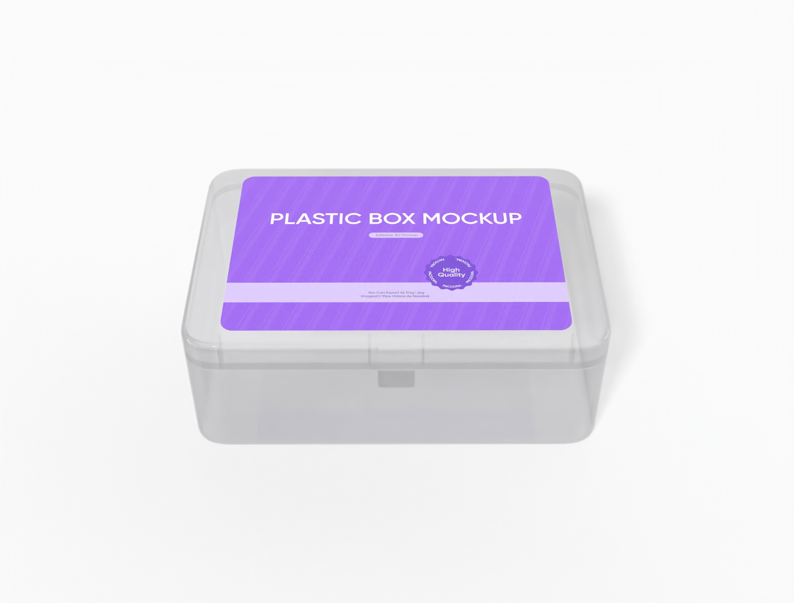 Plastic box mockup