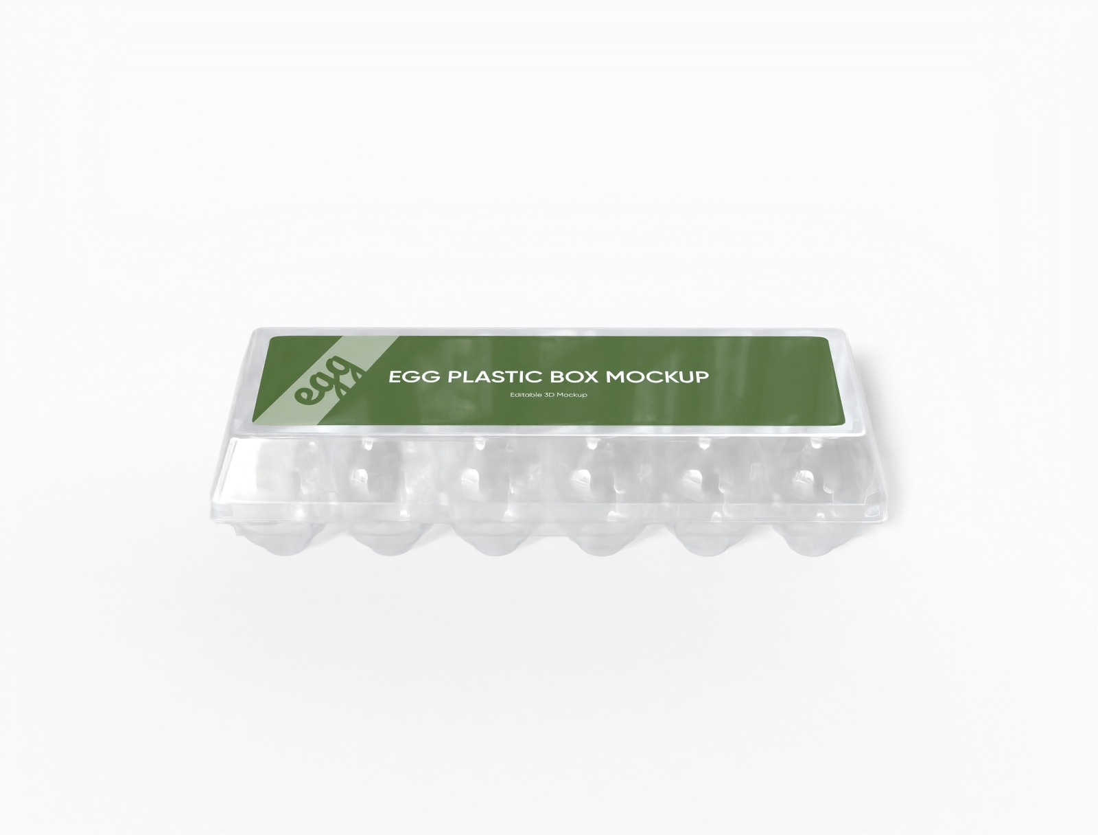 Egg plastic box mockup Egg plastic box mockup