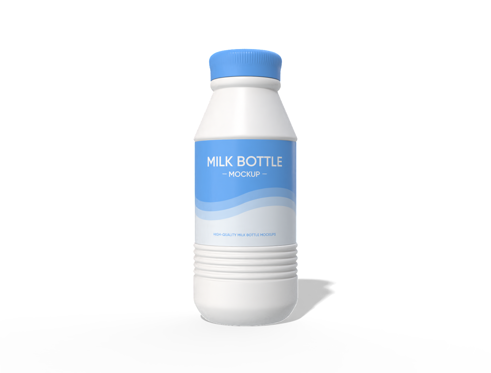 225 ml milk bottle mockup