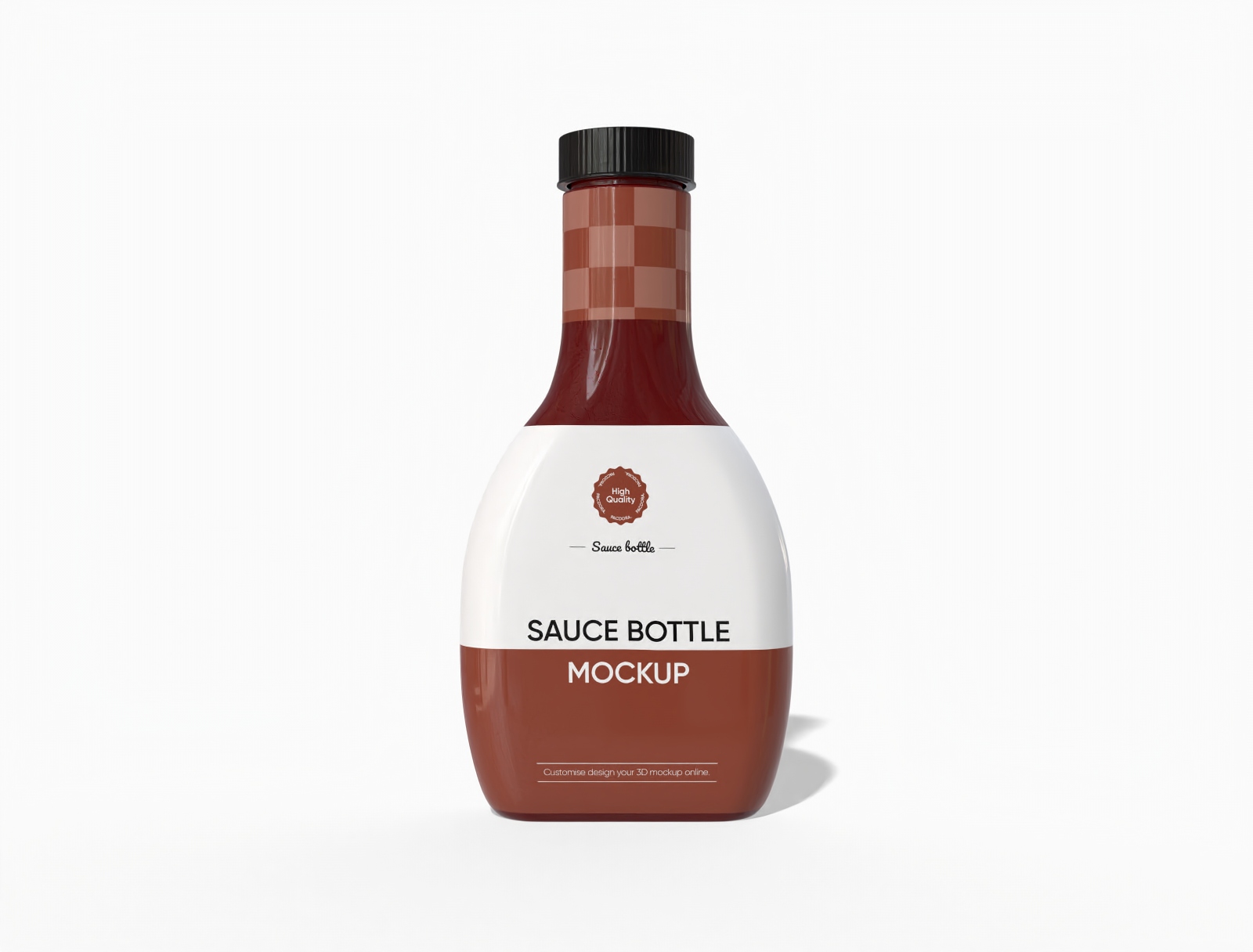 400ml sauce bottle mockup