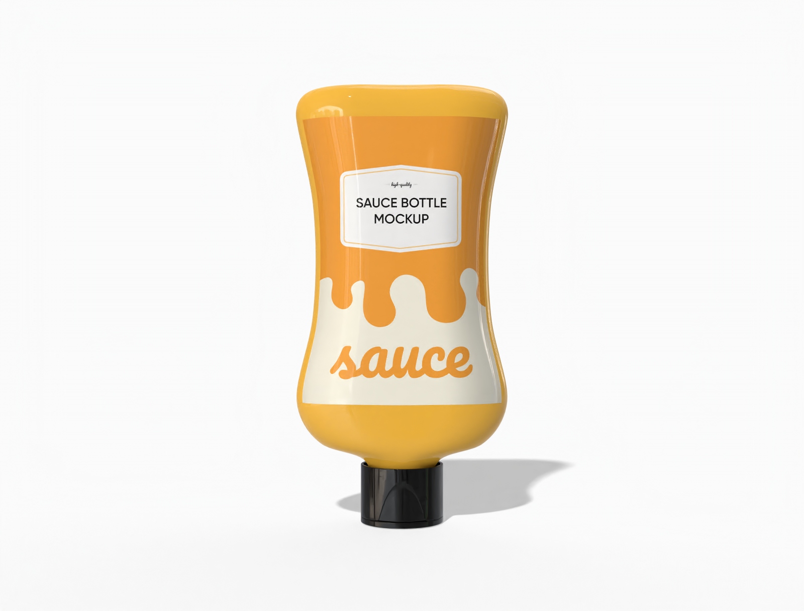500ml sauce bottle mockup