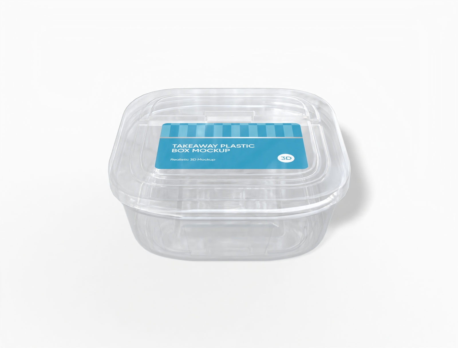 Plastic food container mockup