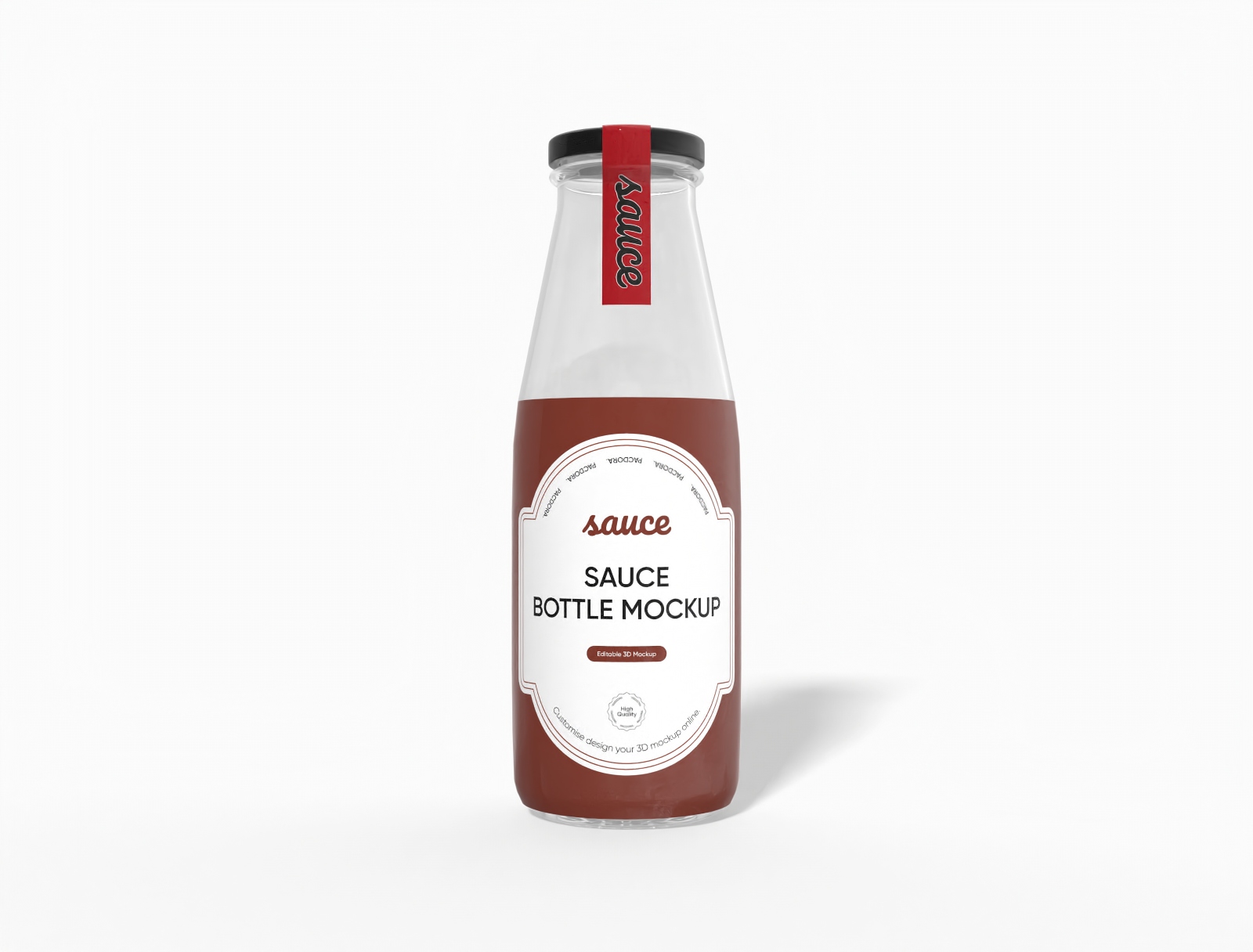 500ml sauce bottle mockup