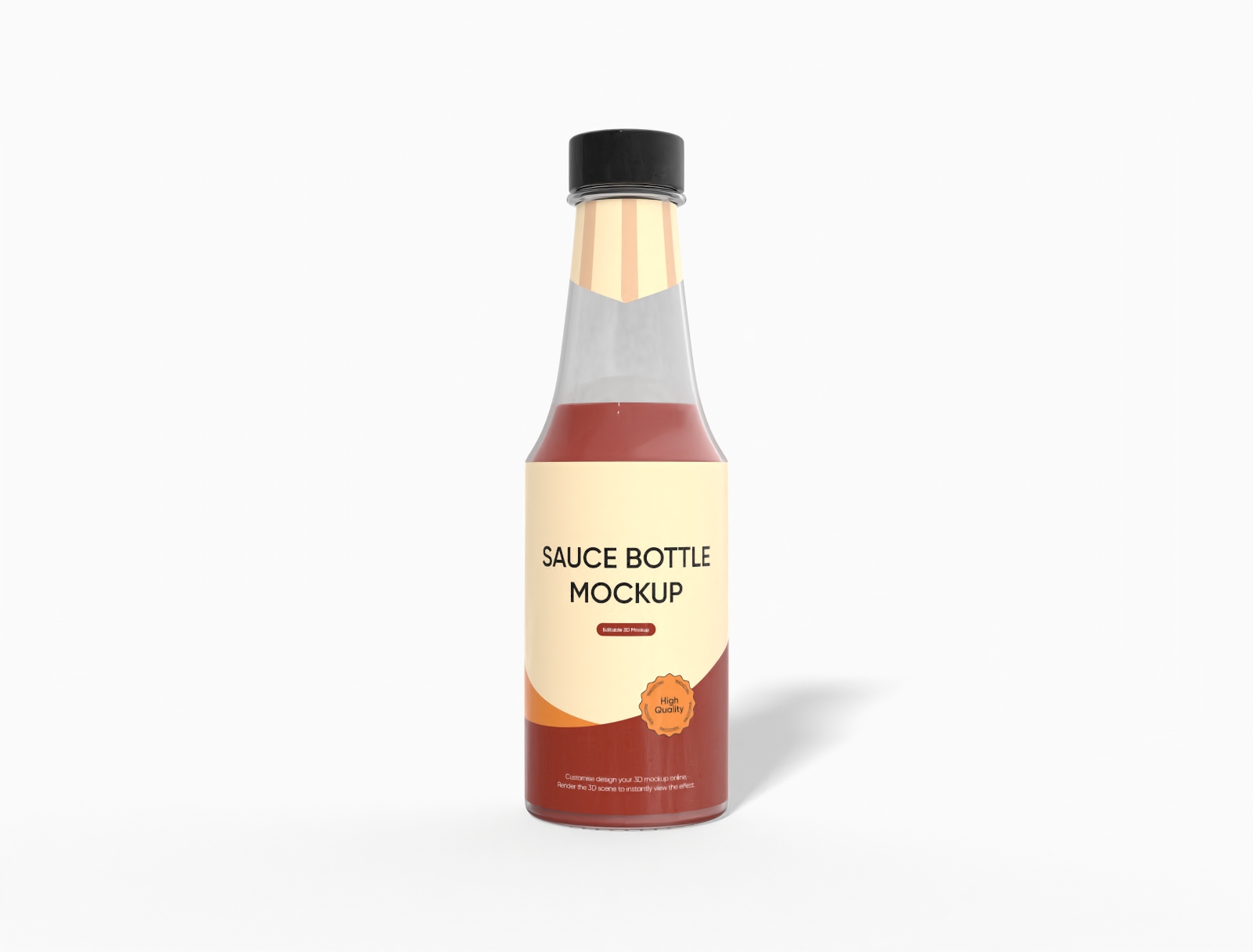 500ml sauce bottle mockup