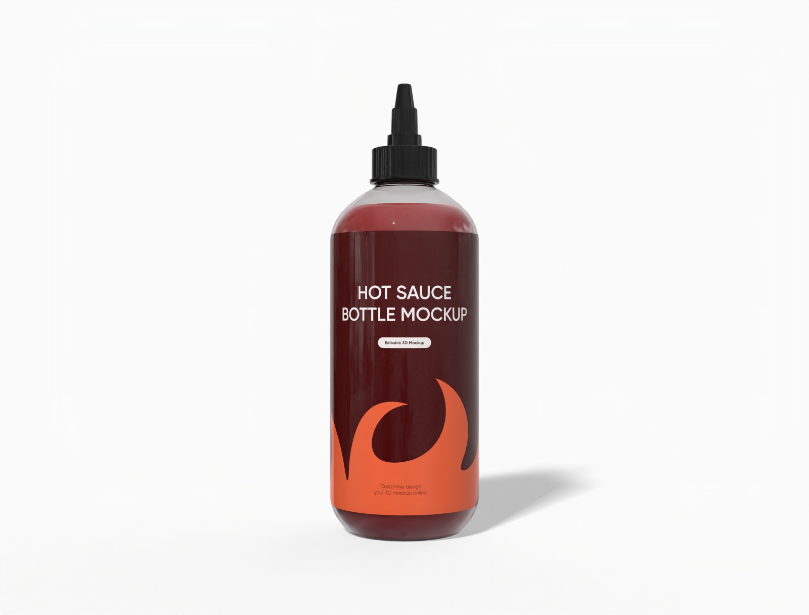 200ml sauce bottle mockup
