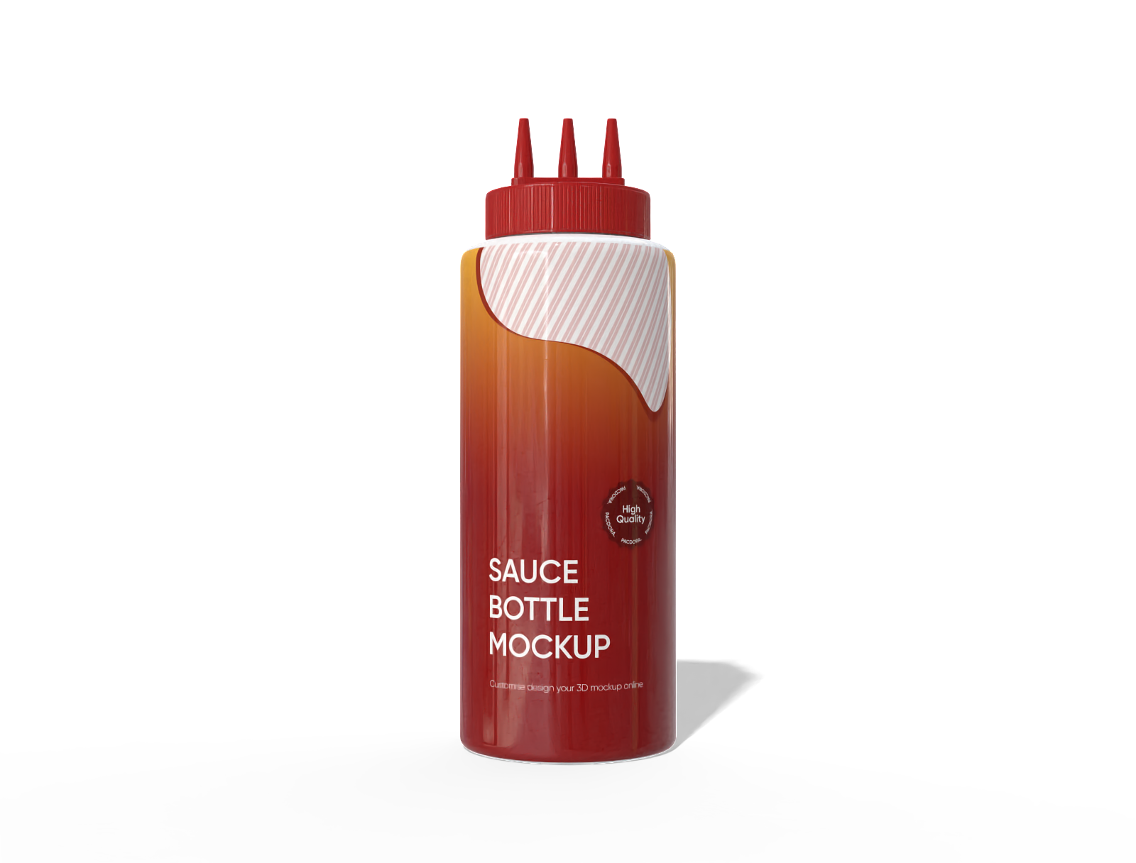 400ml sauce bottle mockup