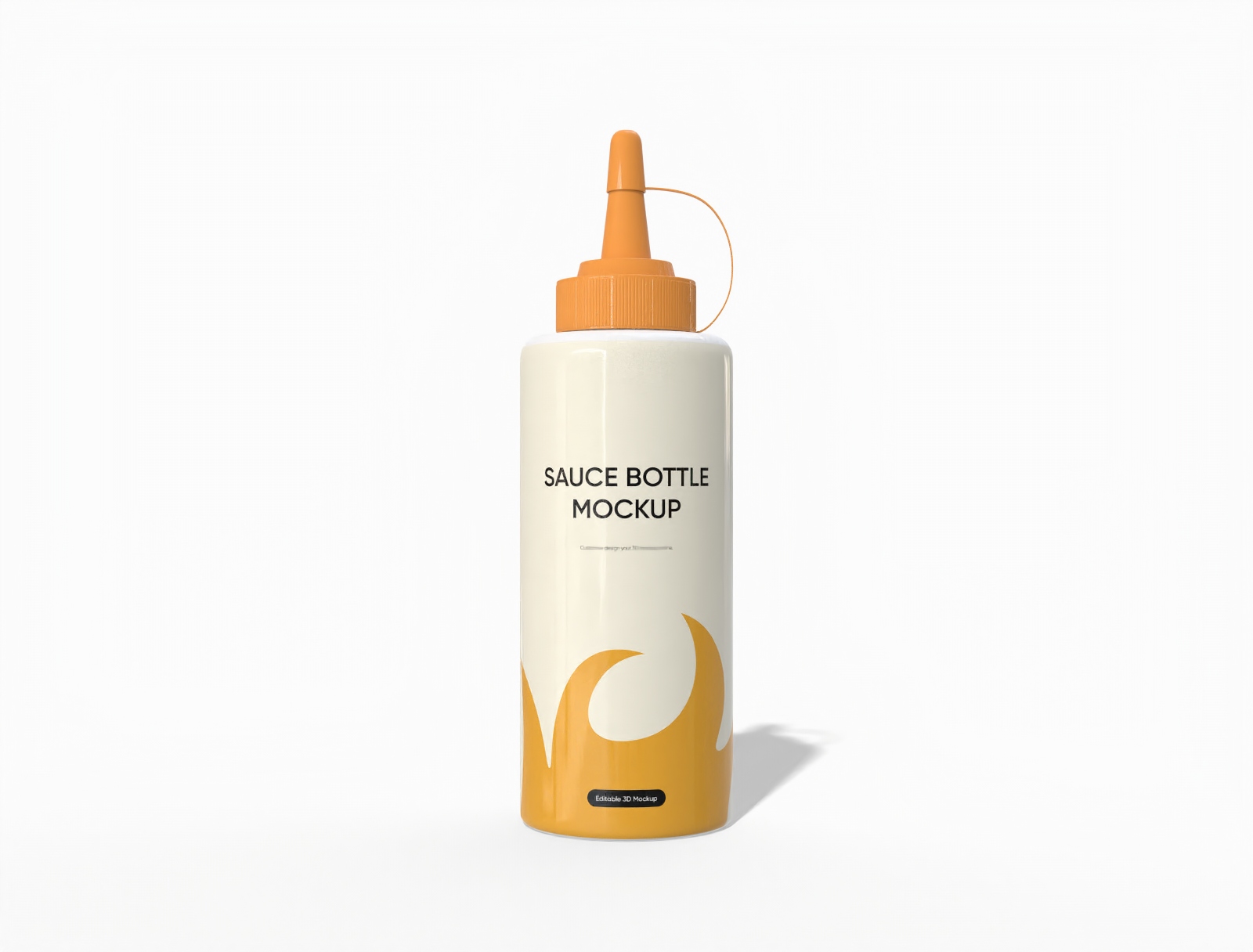 350ml sauce bottle mockup
