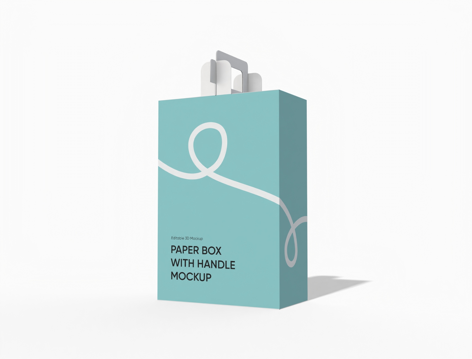 取っ手付きペーパーボックスモックアップ 取っ手付きペーパーボックスモックアップ