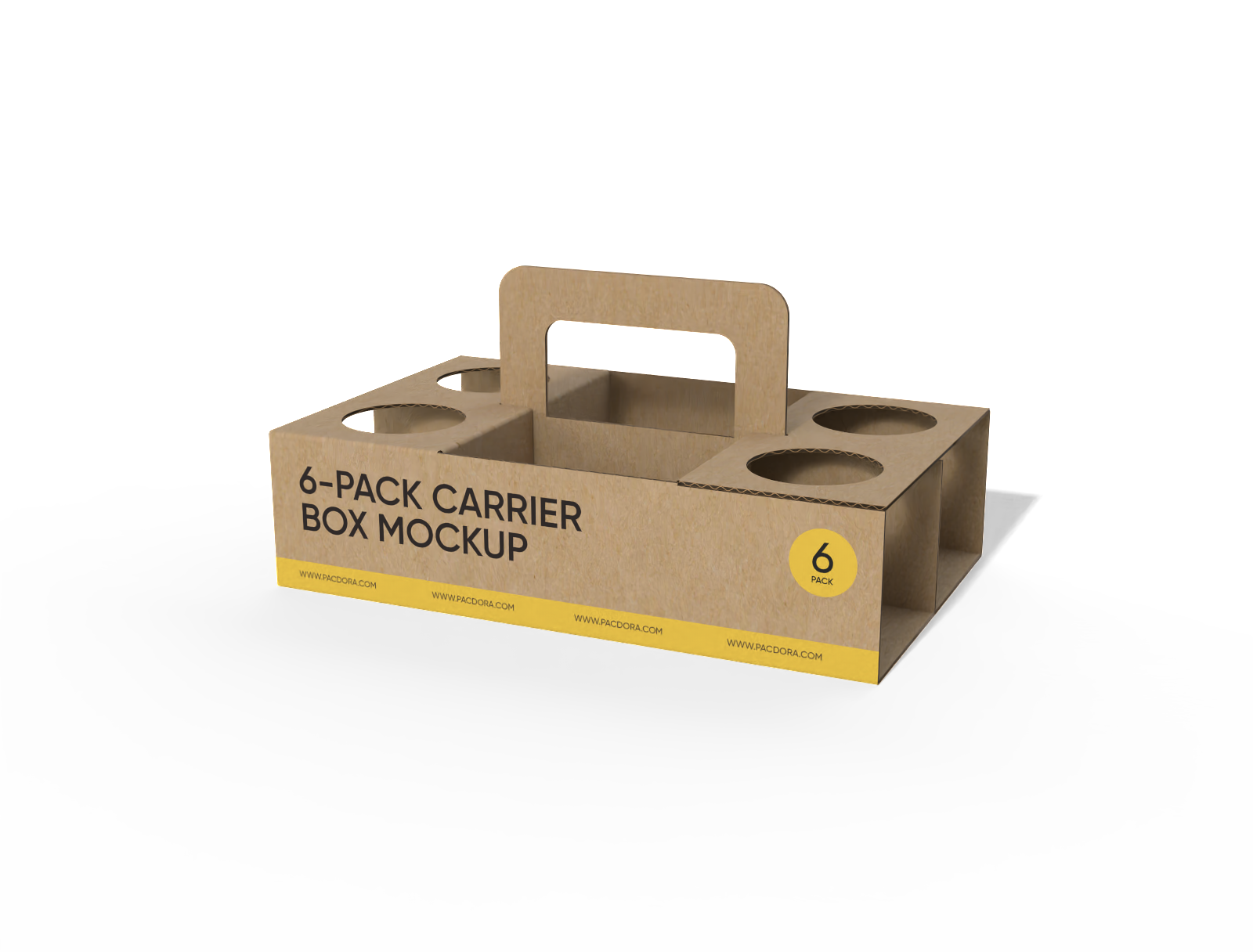 6-pack carrier box mockup