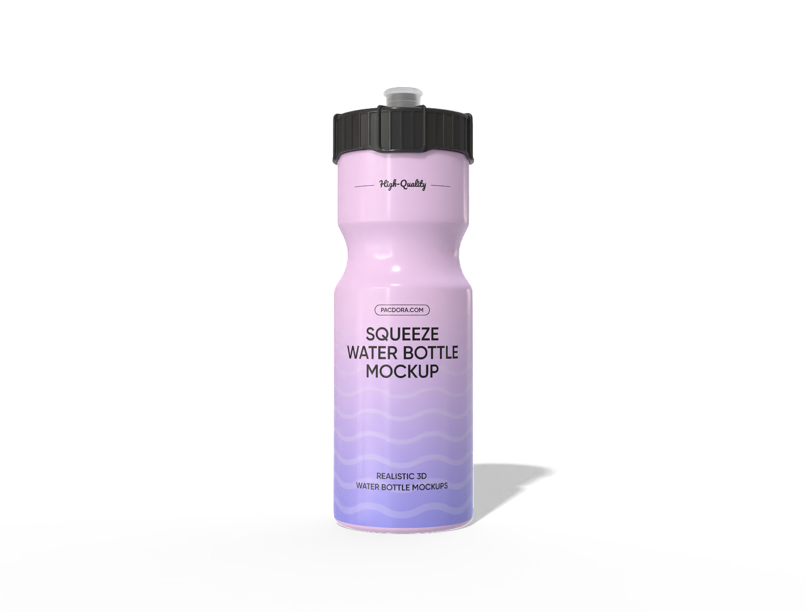 Squeeze water bottle mockup