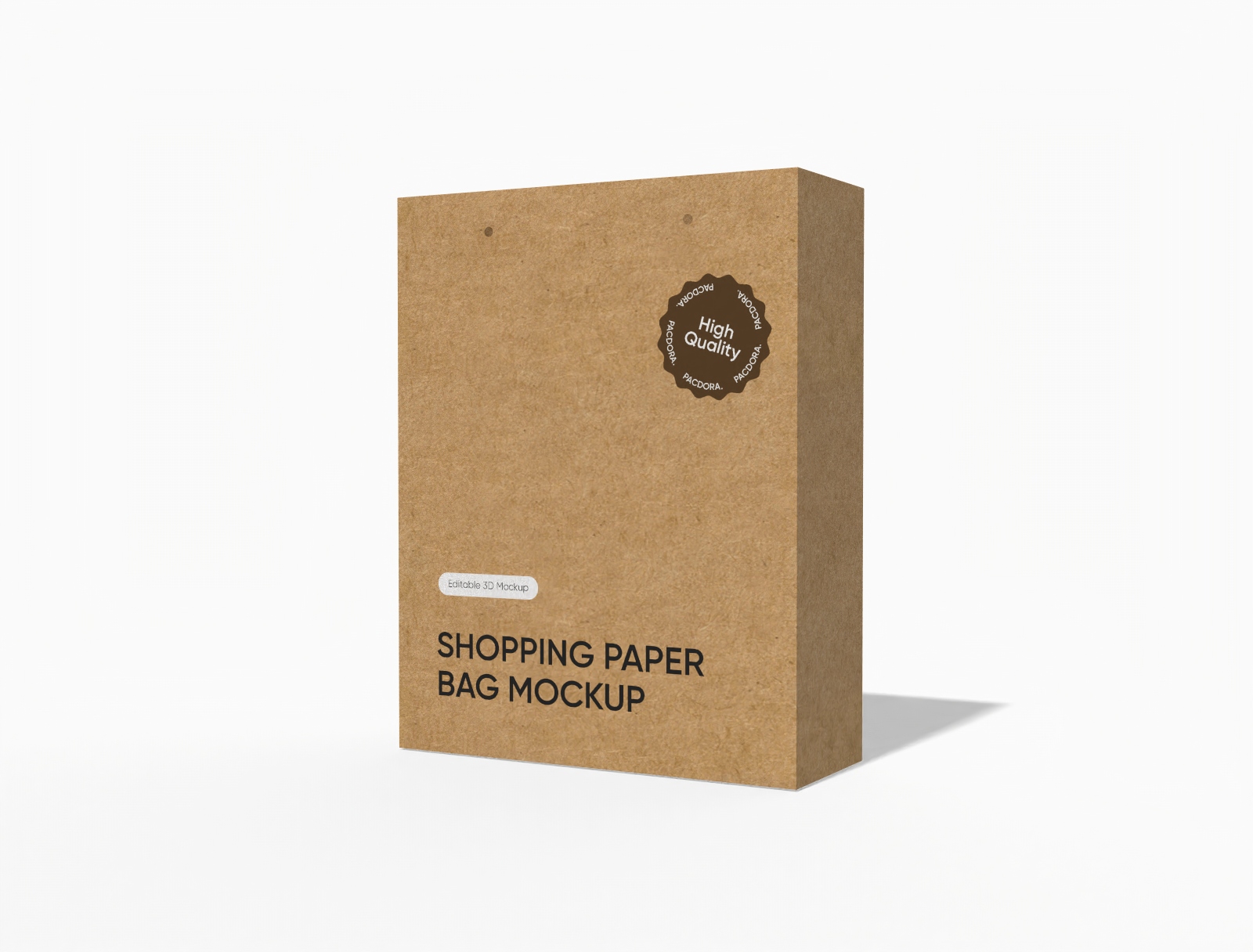Paper shopping bag mockup