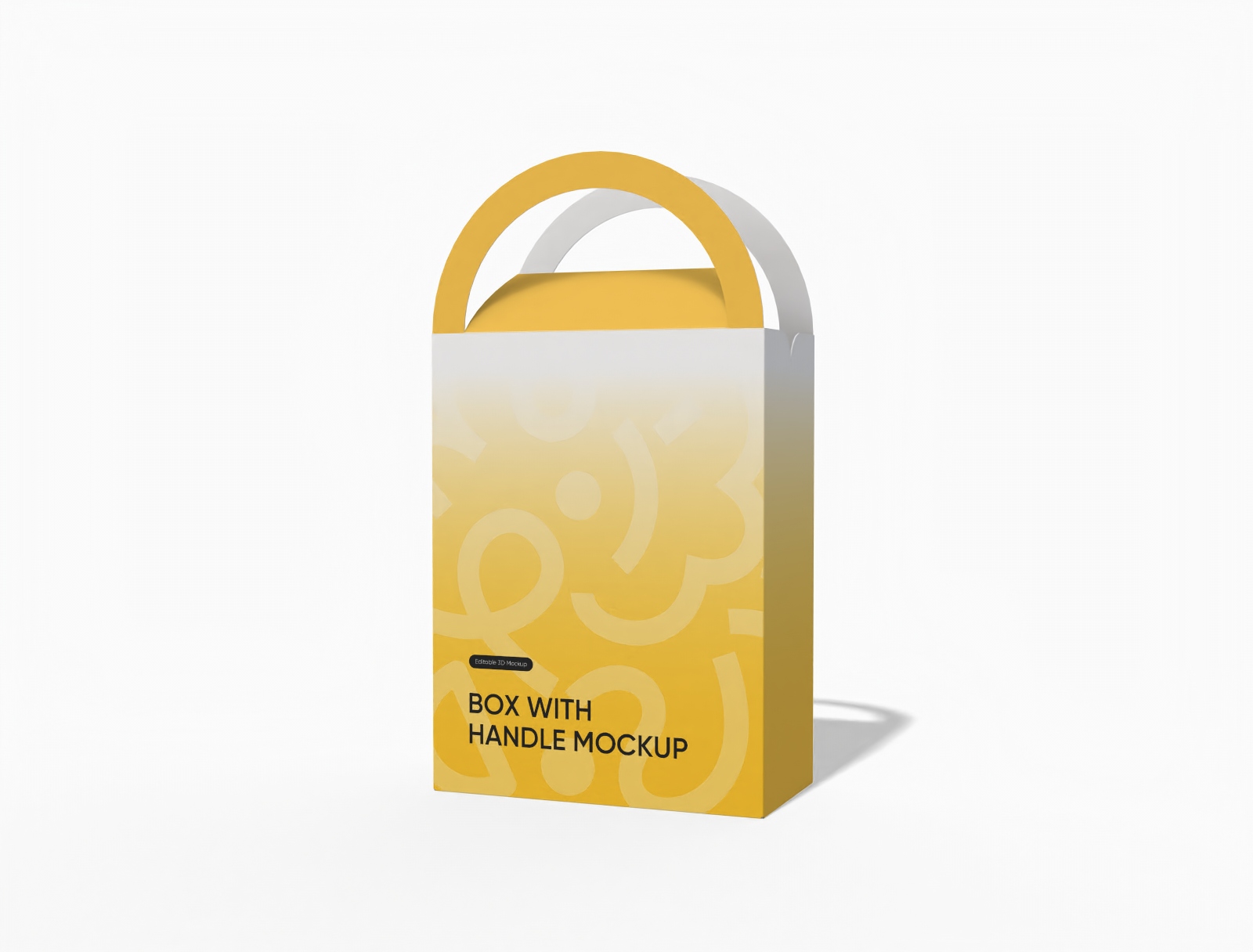 Tuck end box variations round handles mockup