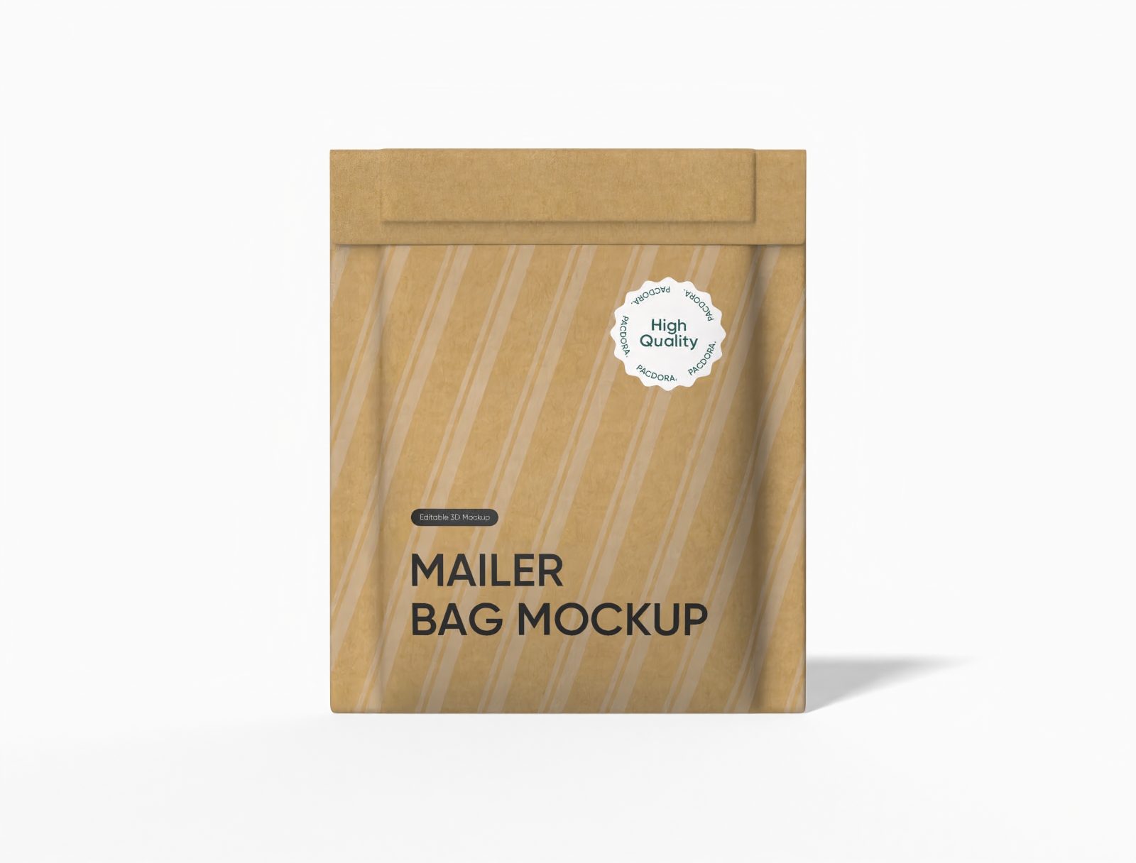 11 × 2 × 13 kraft paper mailer bag mockup