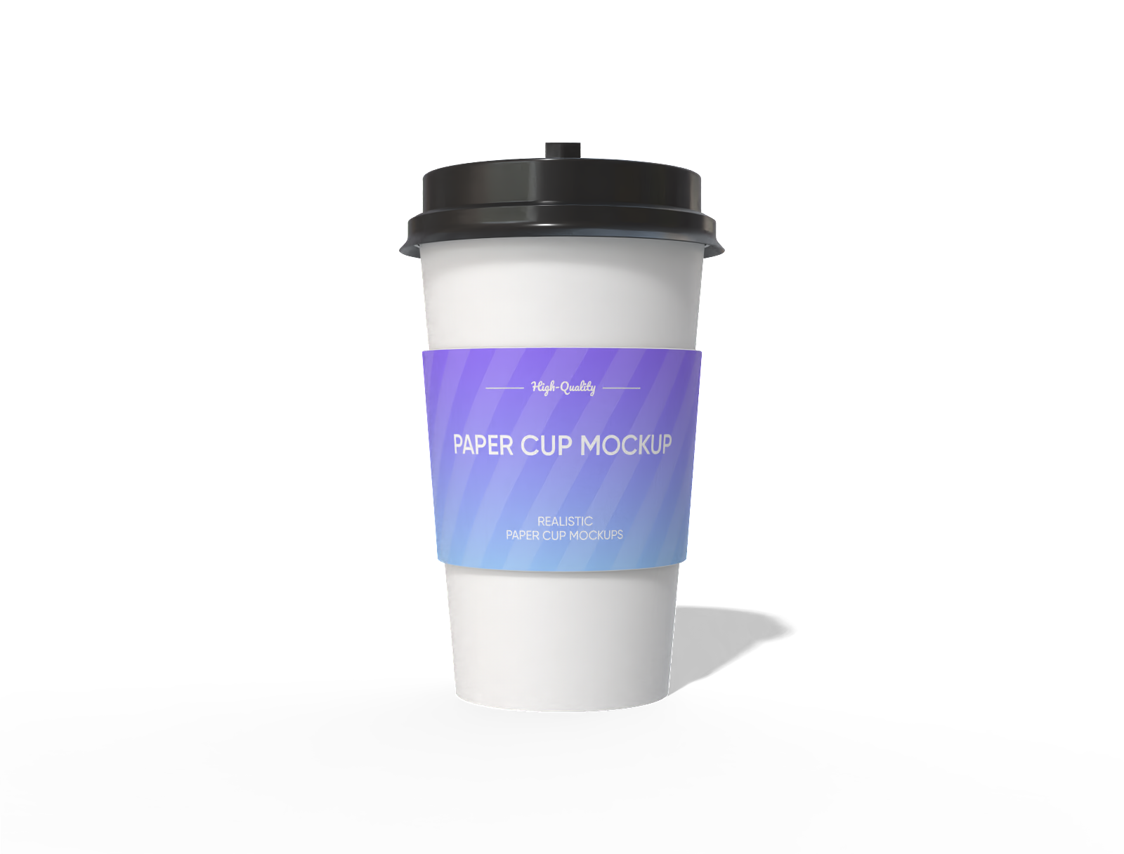 Coffee cup with sleeve mockup