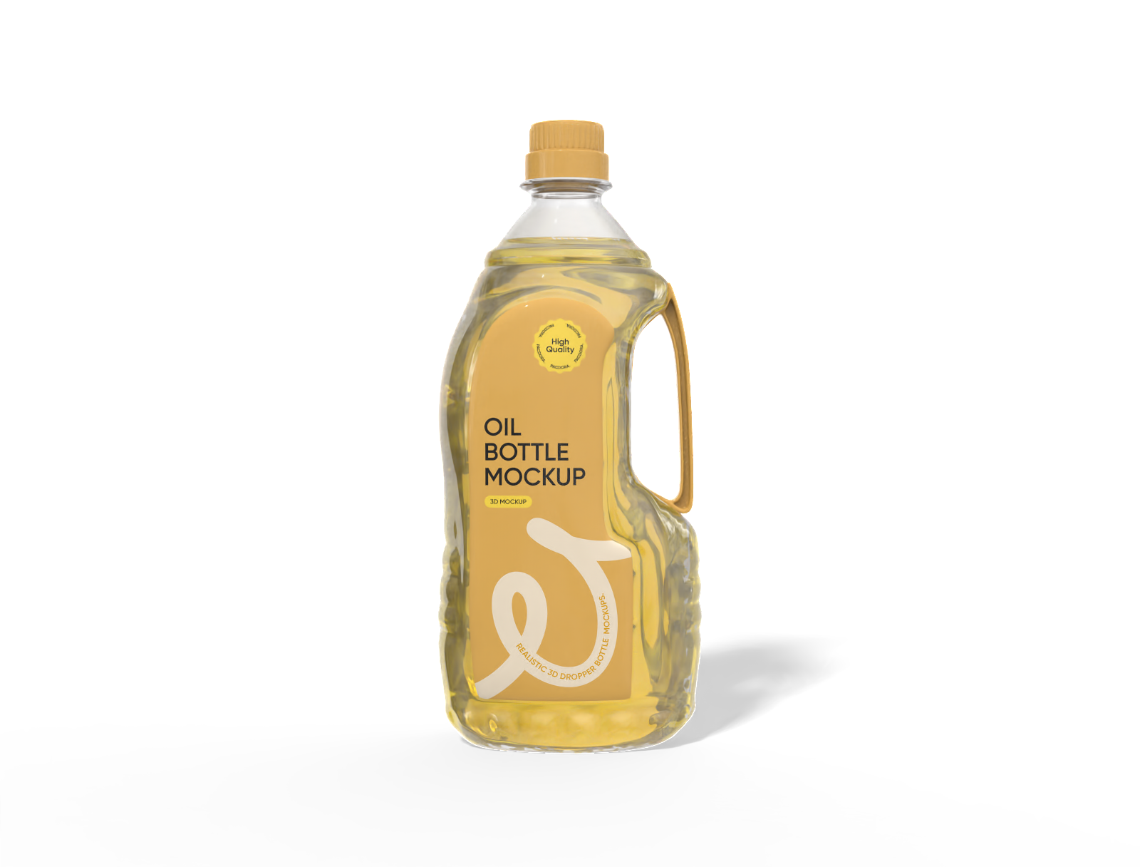 2500ml oil bottle mockup