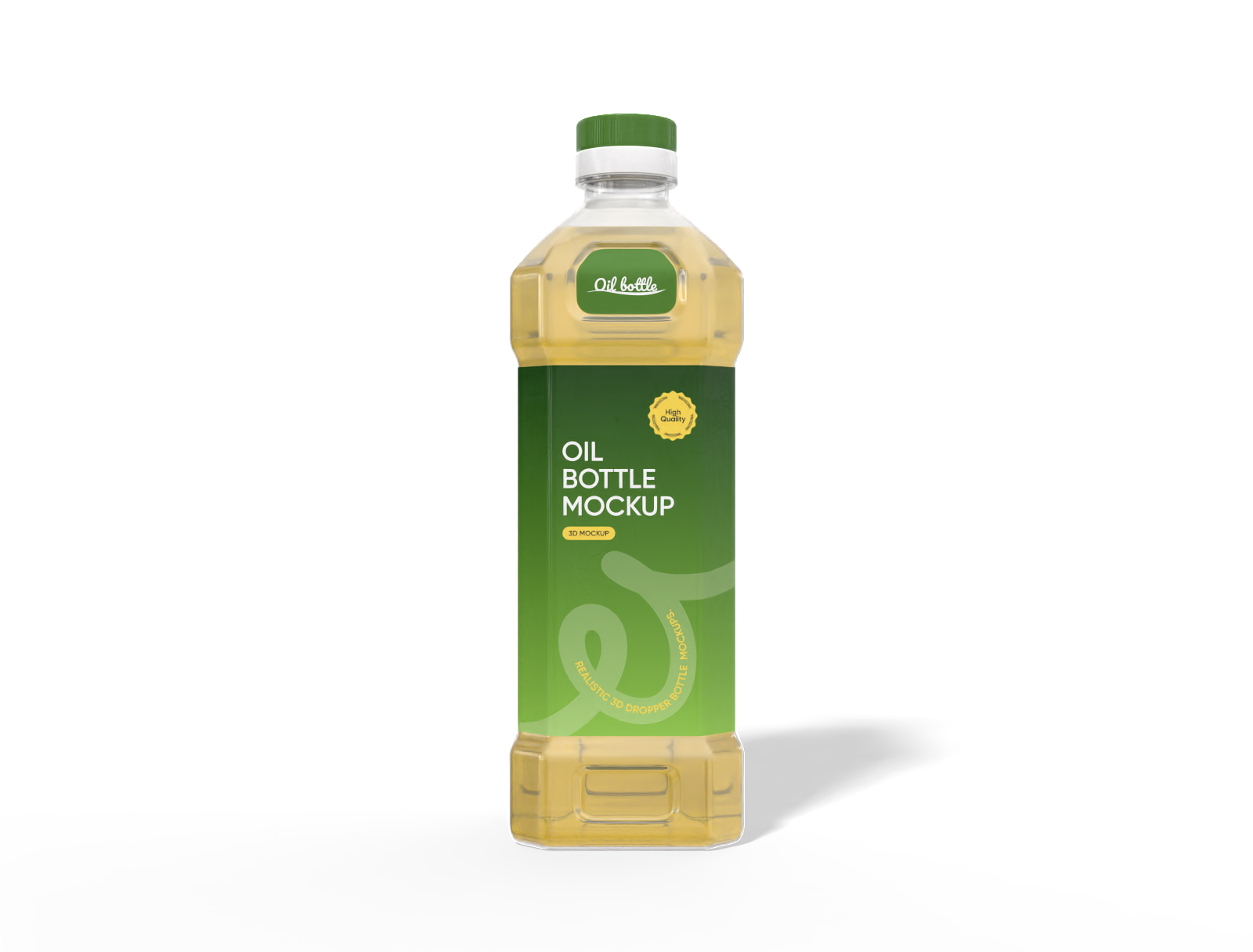 500ml oil bottle mockup
