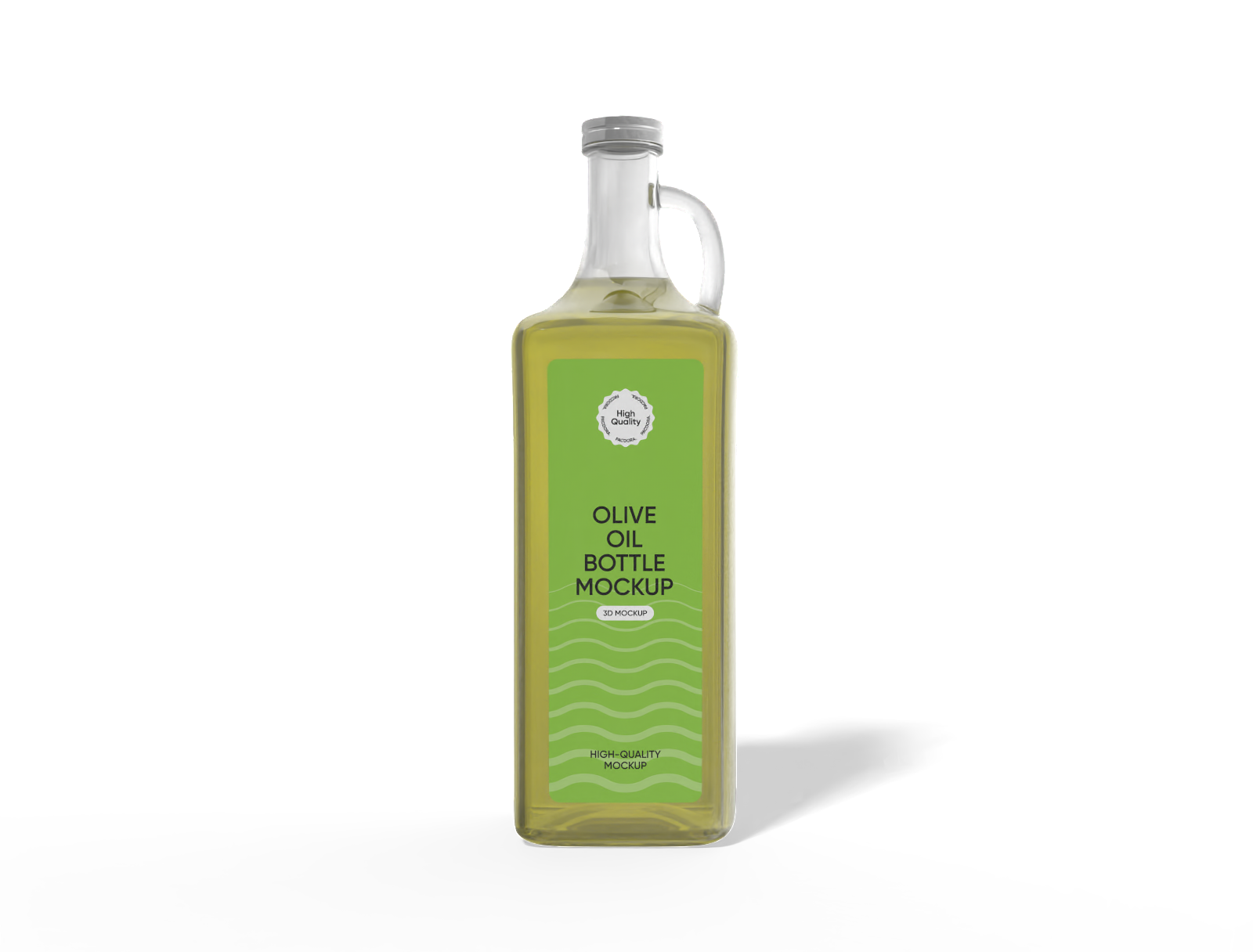 750ml olive oil bottle mockup
