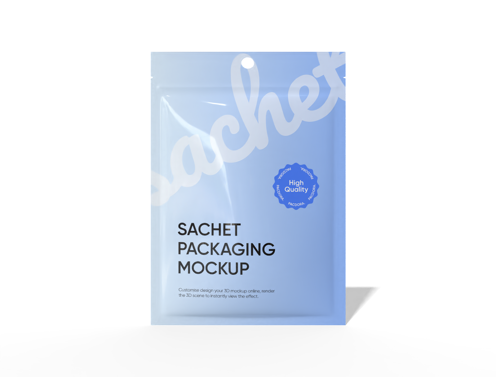 11 × 15 three-side seal coffee sachet mockup