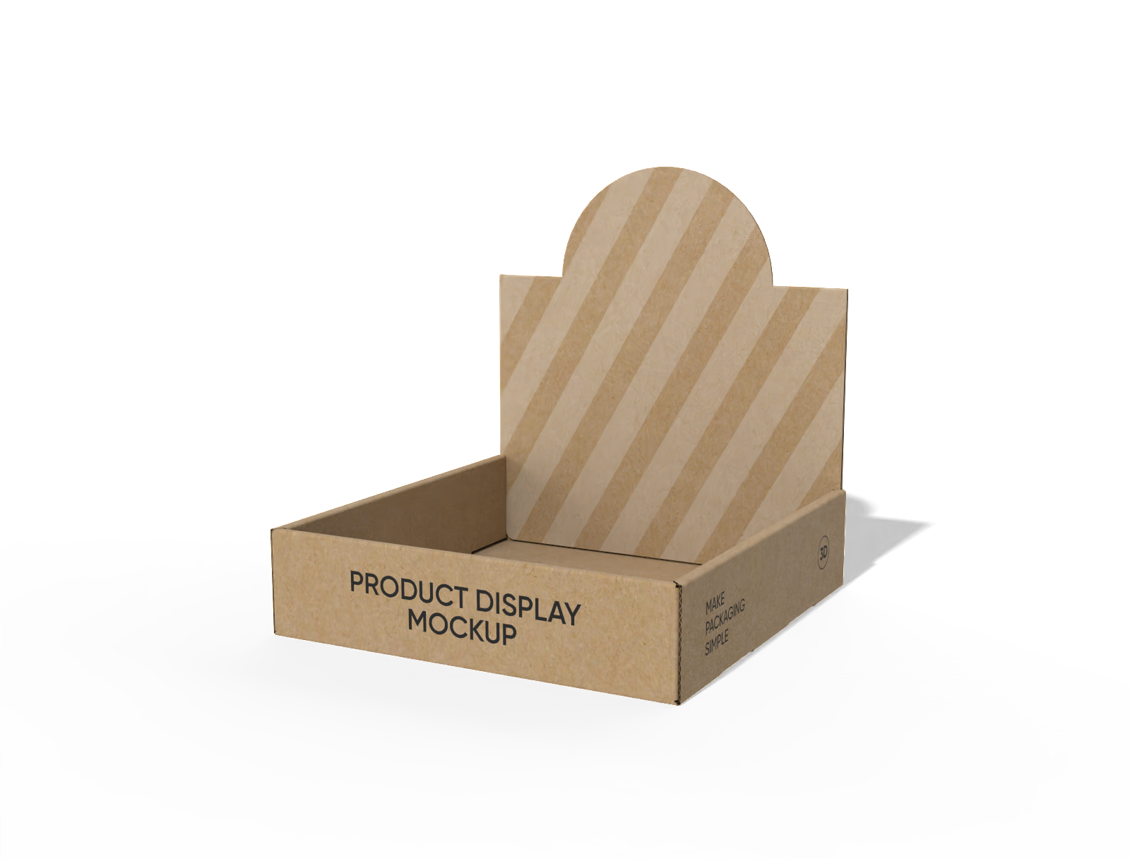 Product display box with backboard mockup