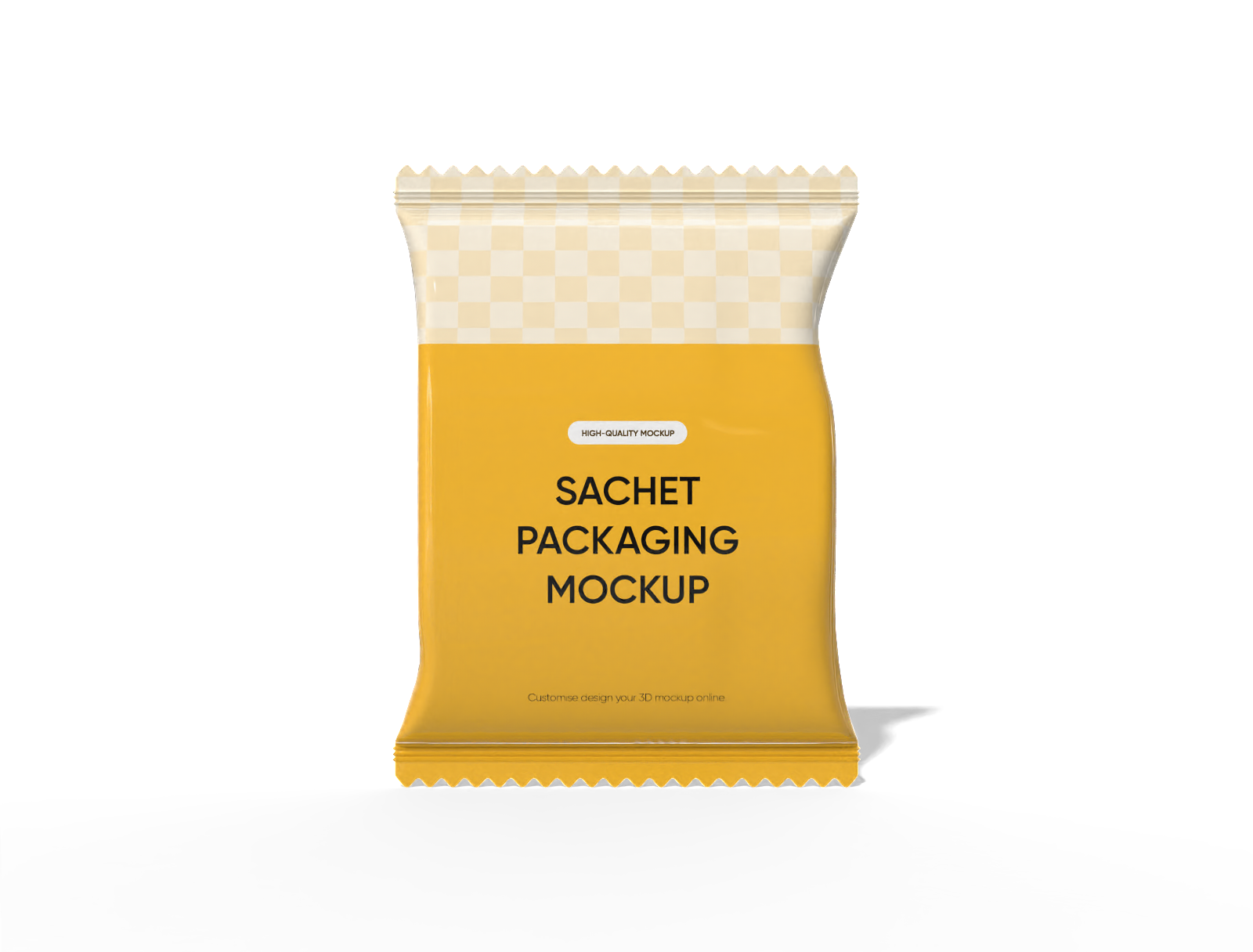 9 × 12 back-seal food sachet mockup