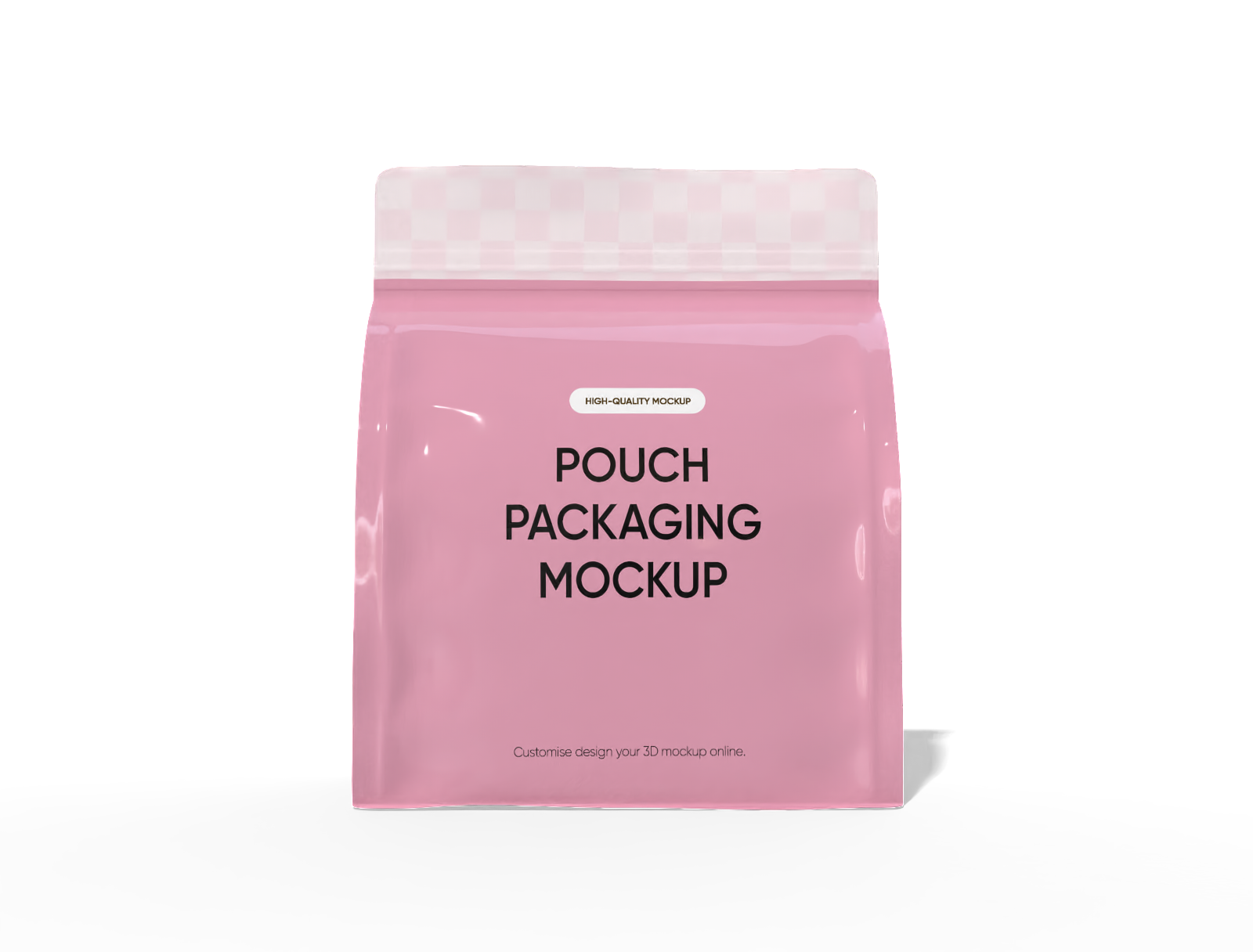 Coffee plastic pouch mockup