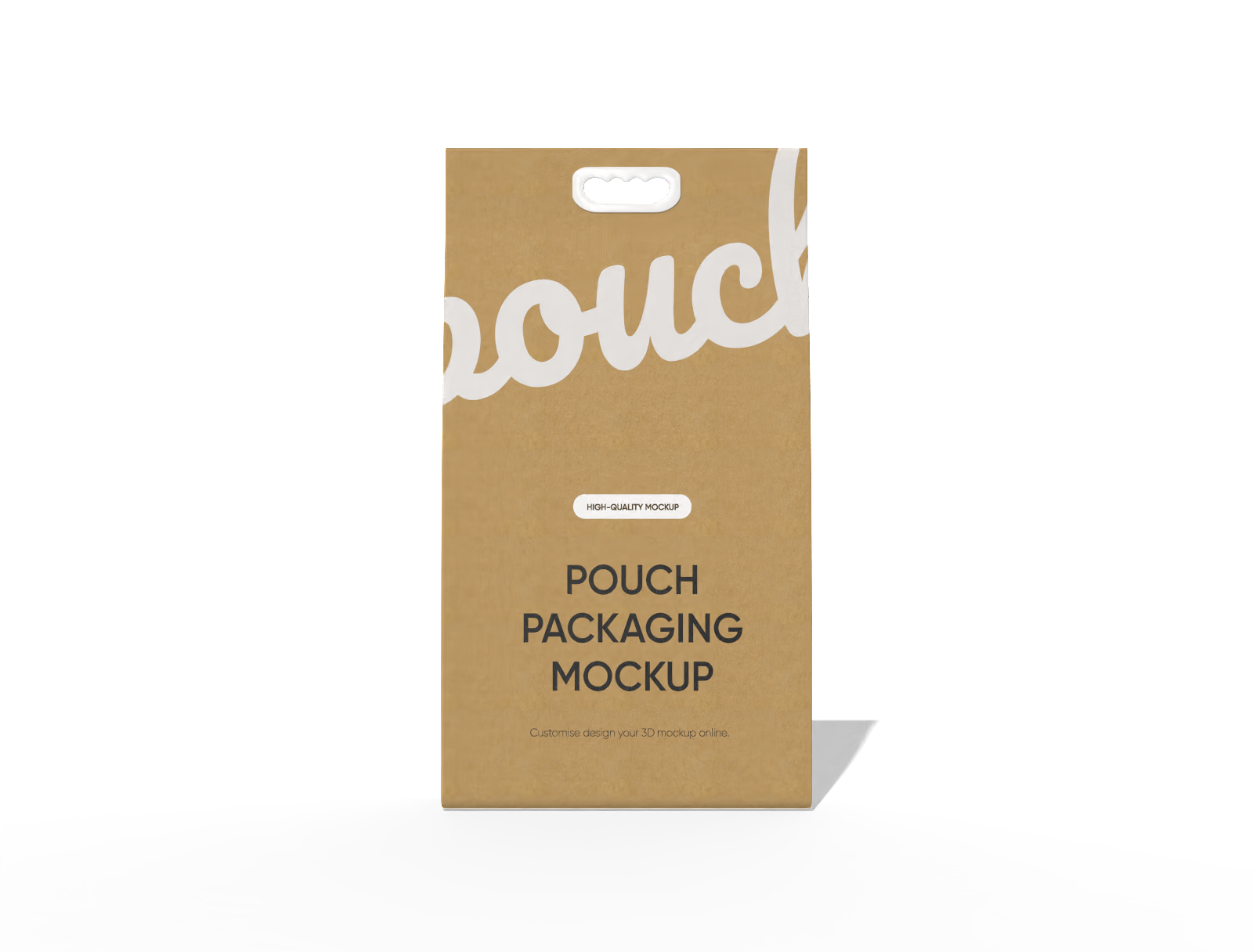 32 × 8 × 58 stand-up handle food bag mockup