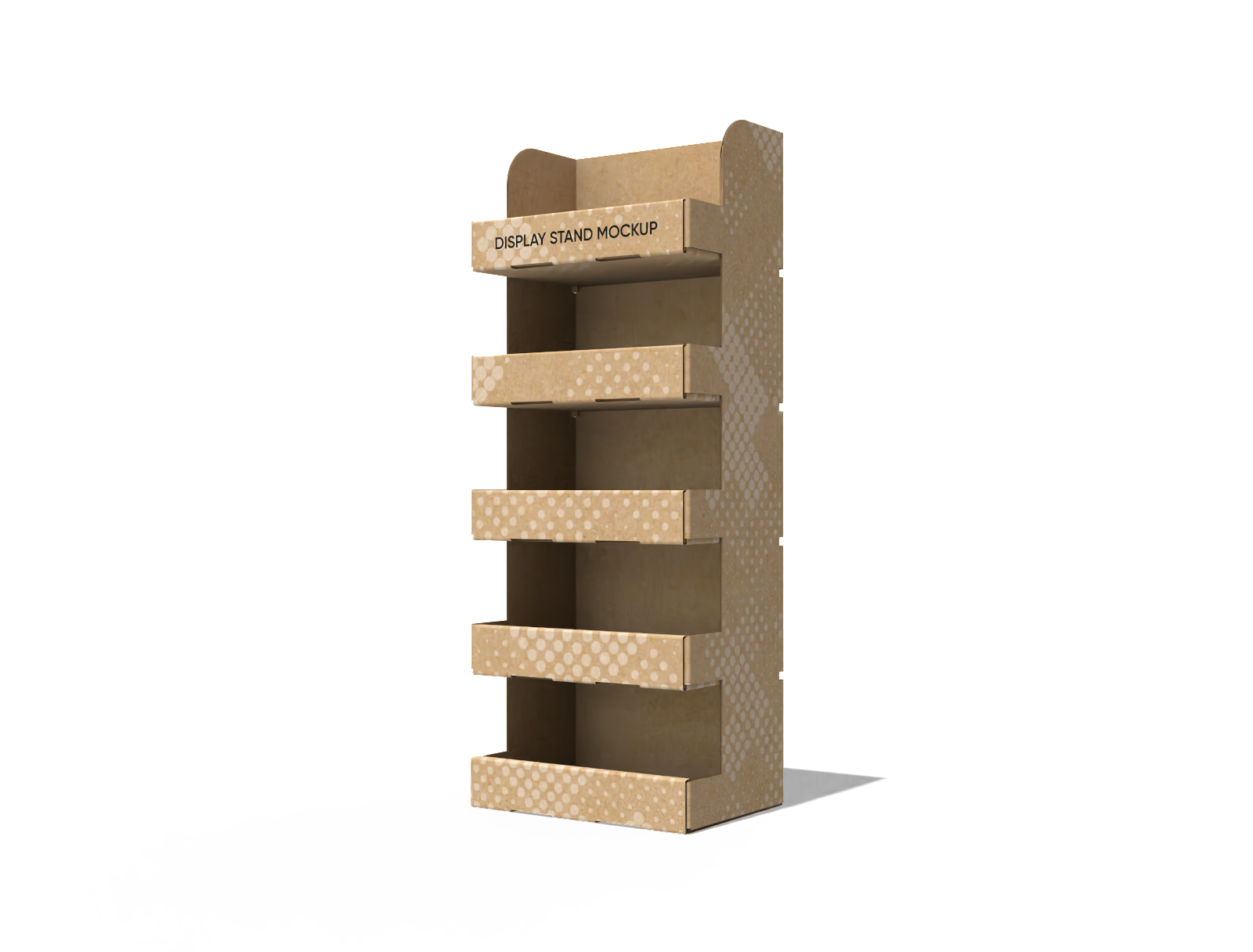 FEFCO 0840 cardboard display stand mockup