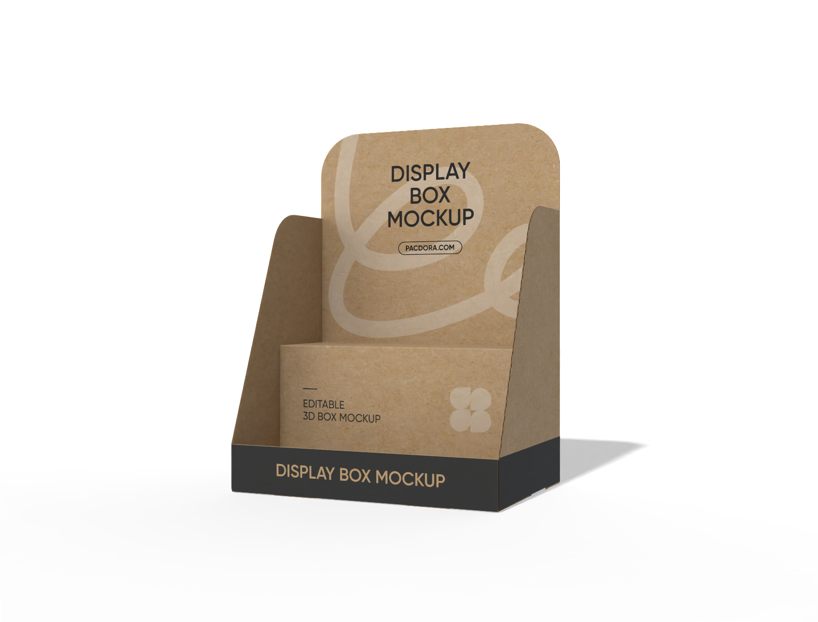 Display box packaging mockup