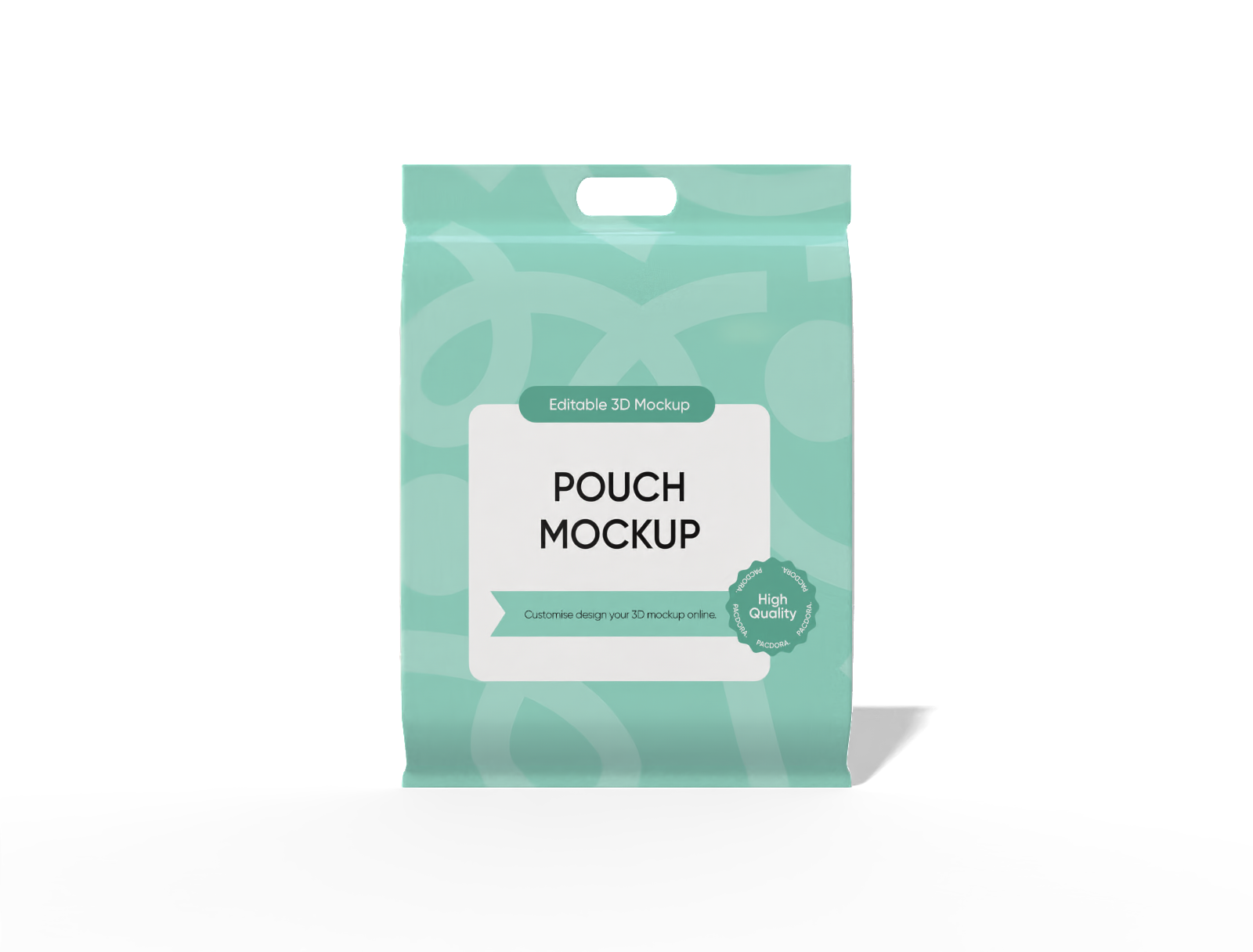 31 × 8 × 43 eight-side seal food pouch mockup