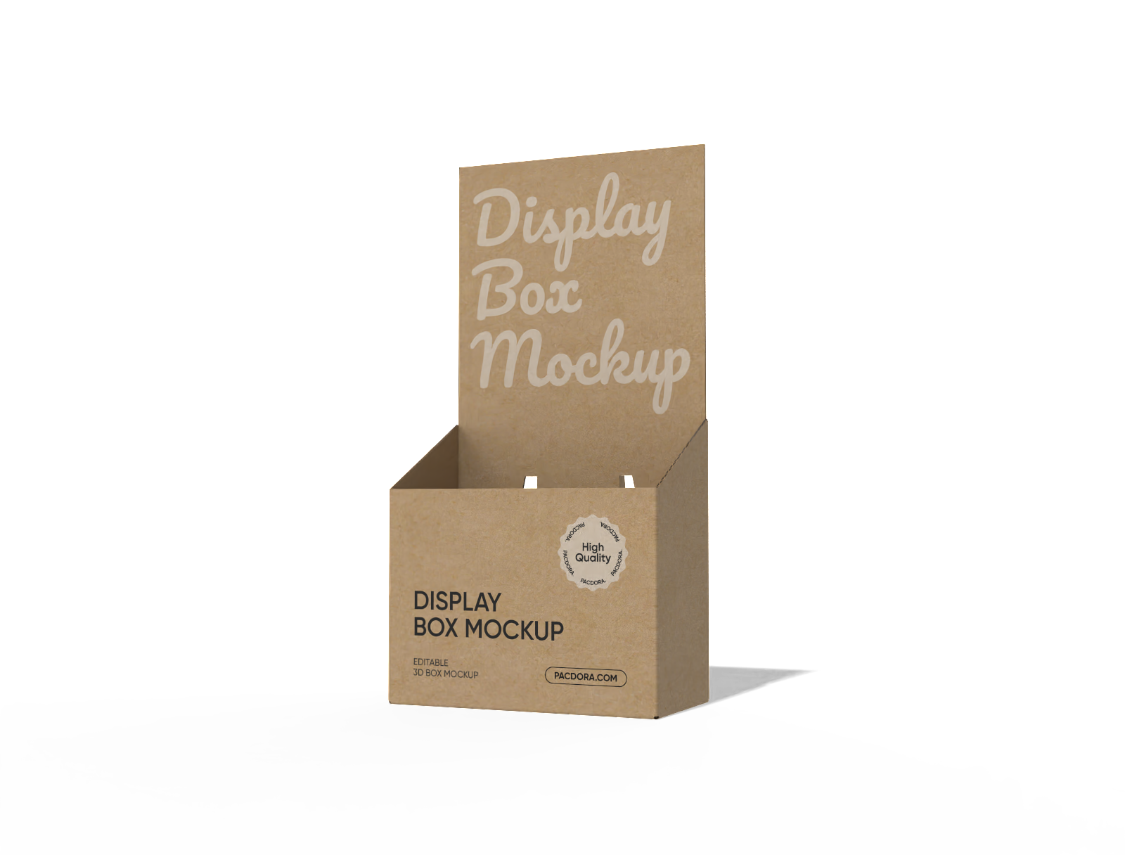 Display box packaging mockup
