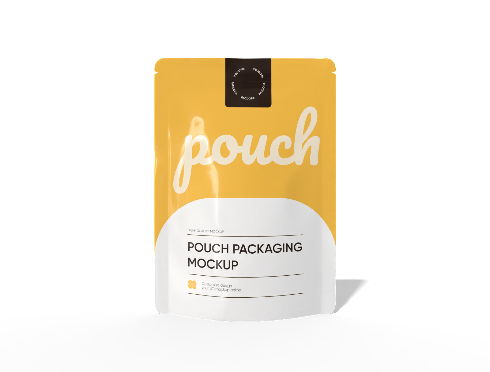 Stand up snack pouch mockup