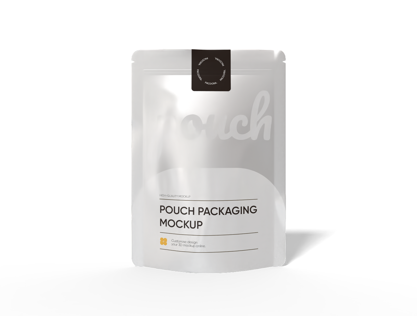 Stand up snack pouch mockup