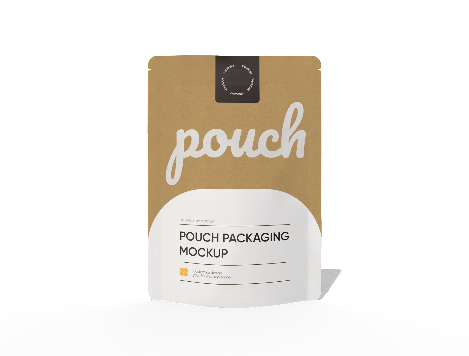 Stand up snack pouch mockup