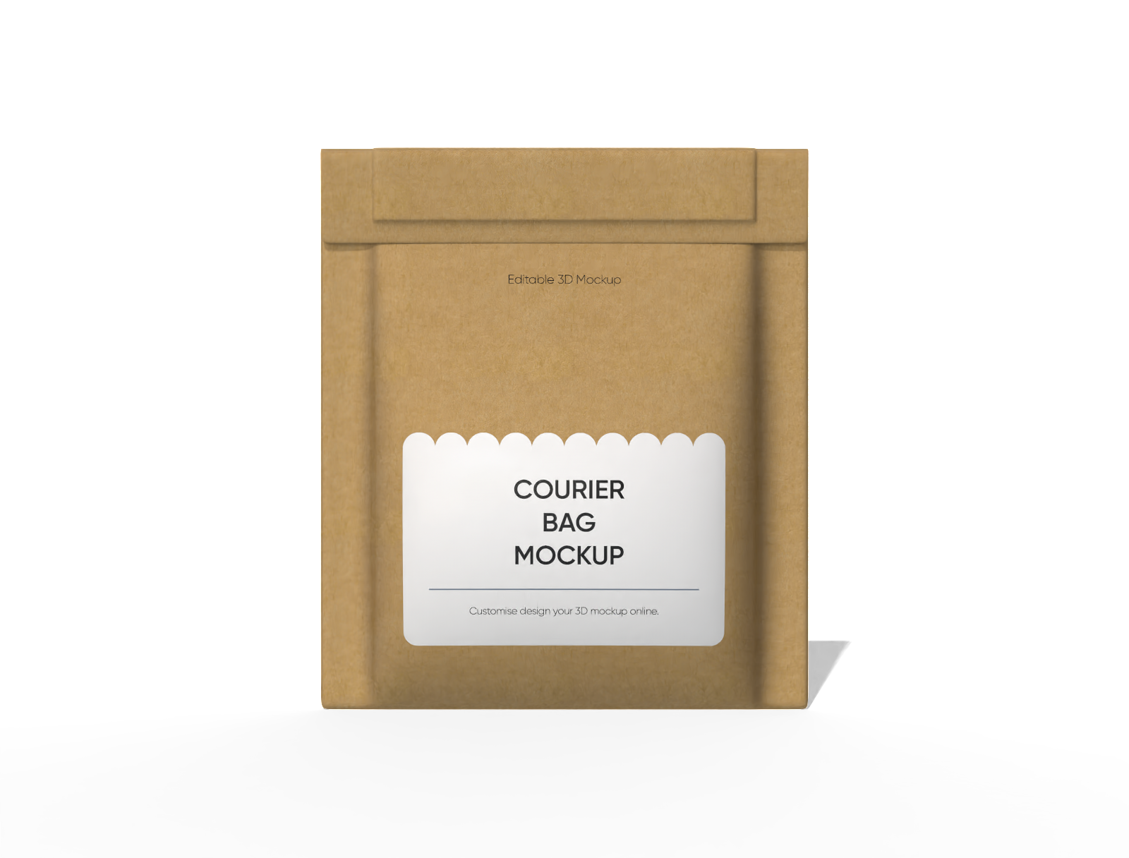 13 × 2 × 15 kraft paper mailer bag mockup