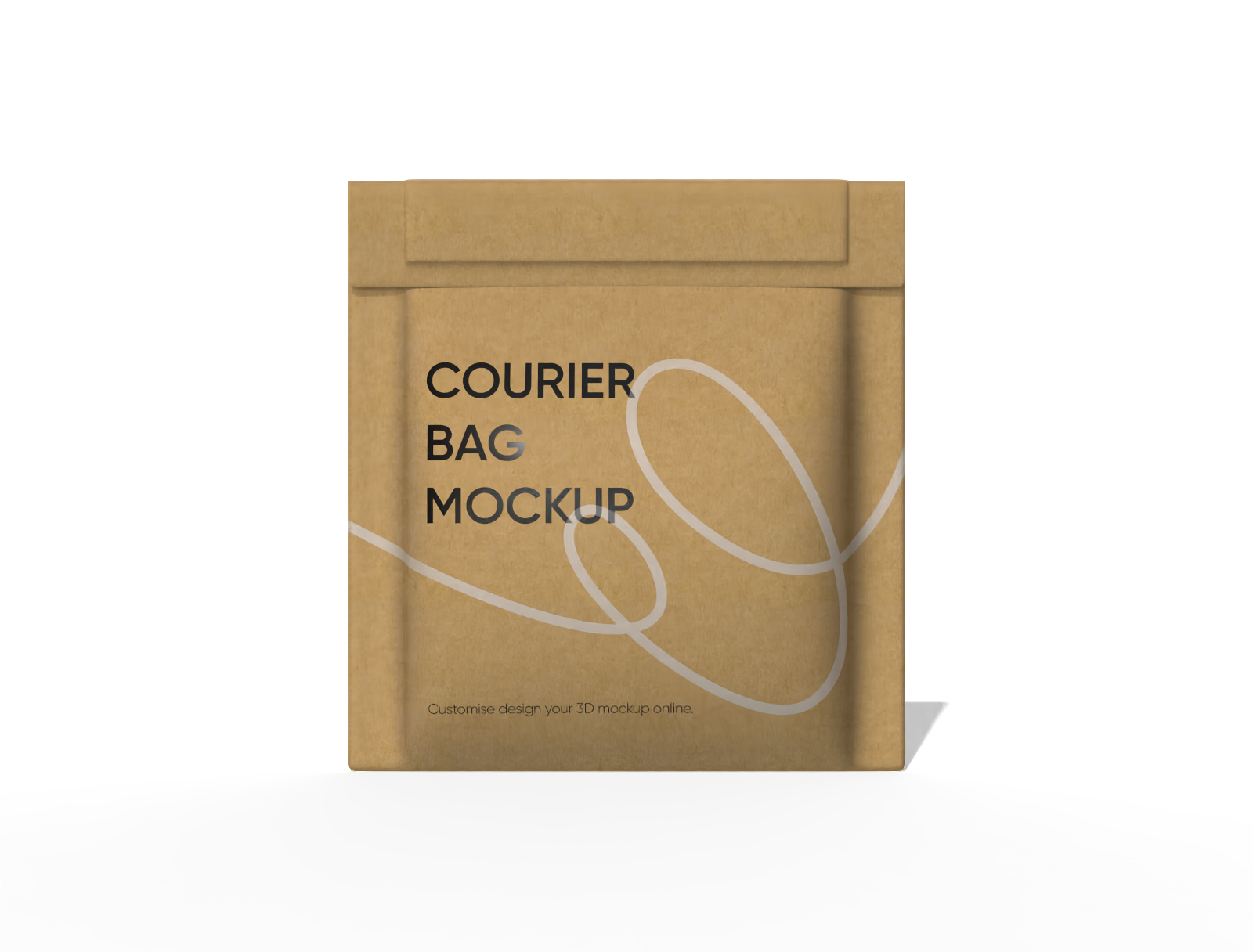 17 × 2 × 18 kraft paper mailer bag mockup