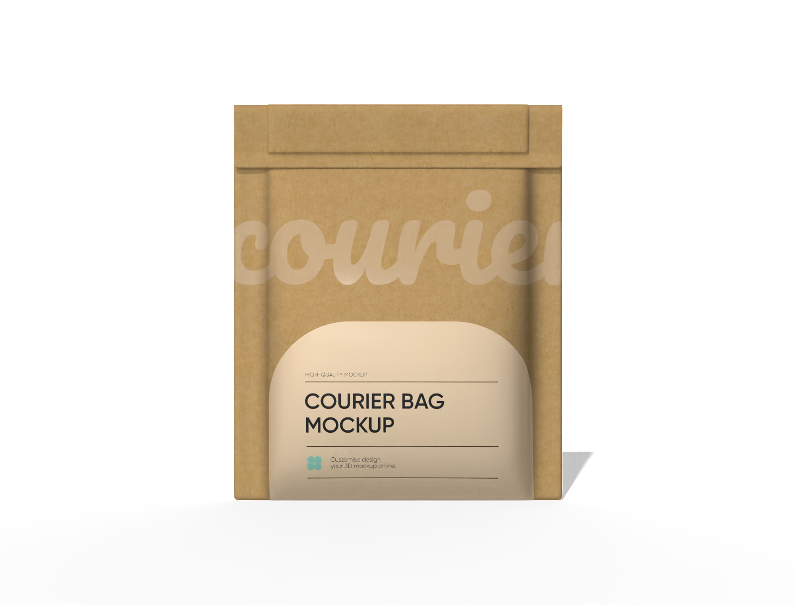 25 × 2 × 30 kraft paper mailer bag mockup