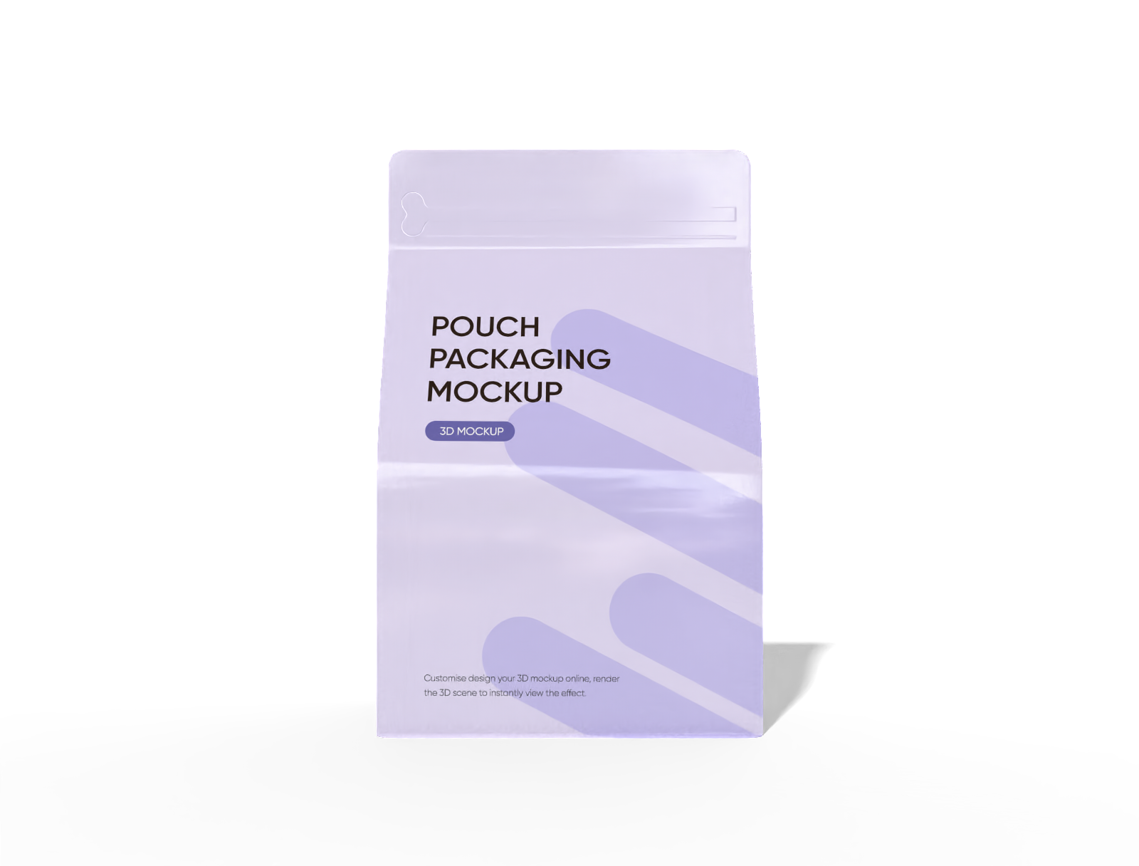 Coffee zipper plastic bag mockup