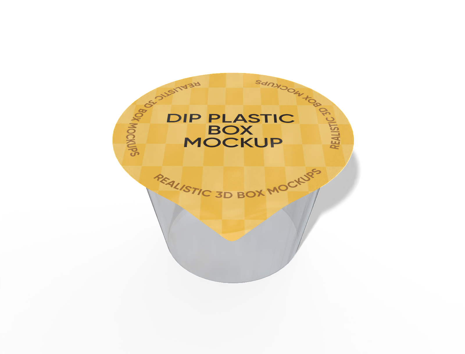 7 × 8 × 4 plastic dip yogurt box mockup