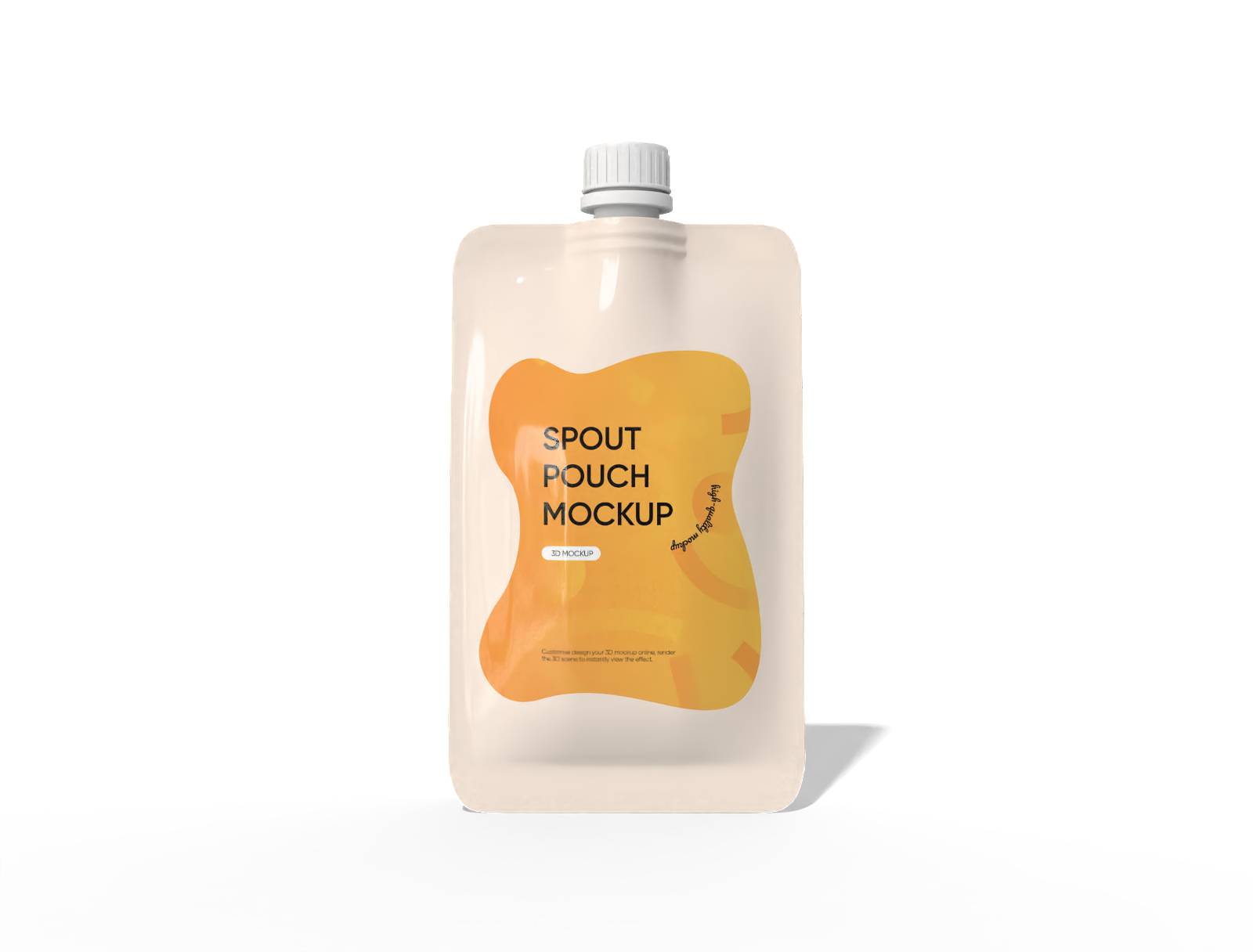 8 × 4 × 15 spout juice pouch mockup