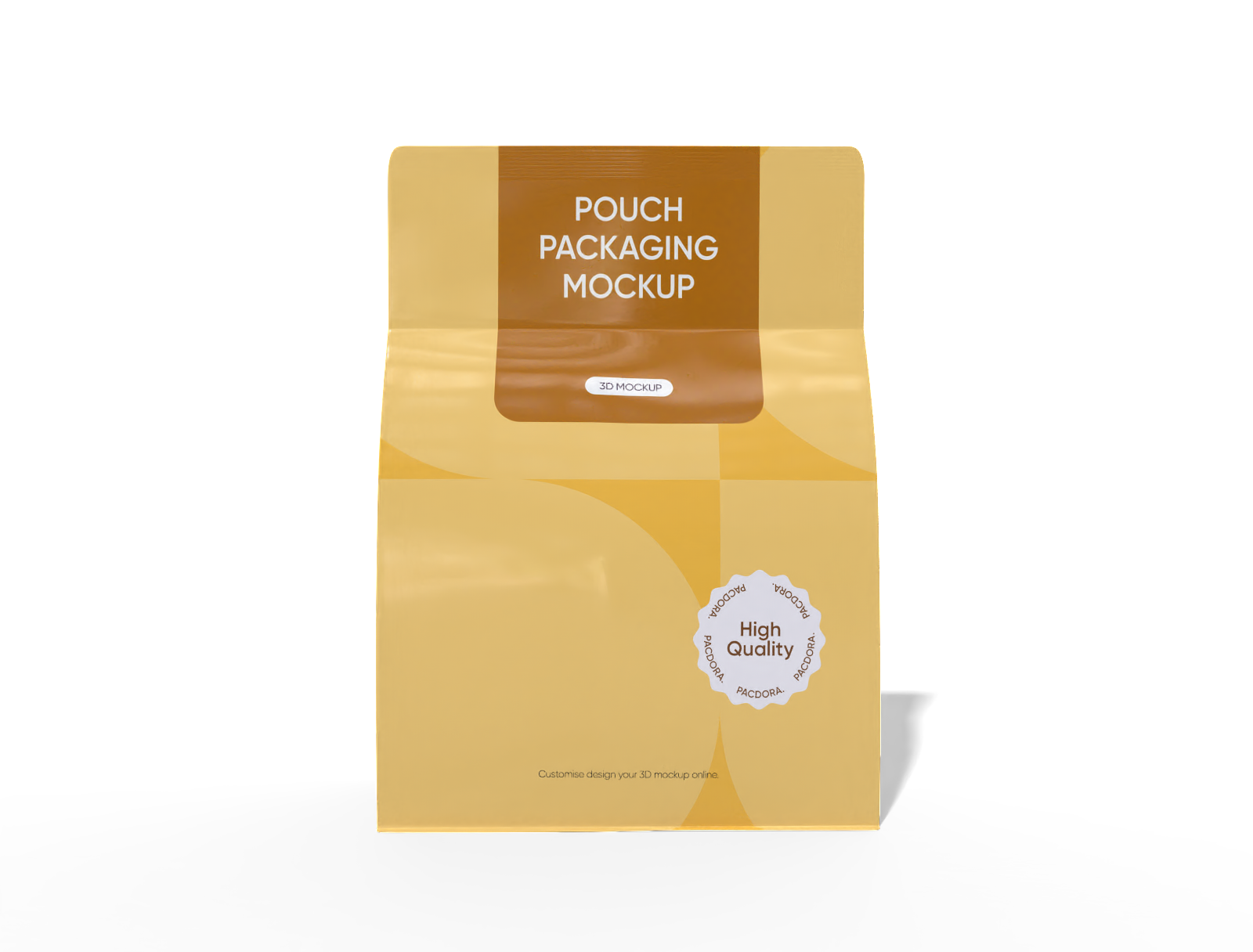 Stand up coffee pouch mockup