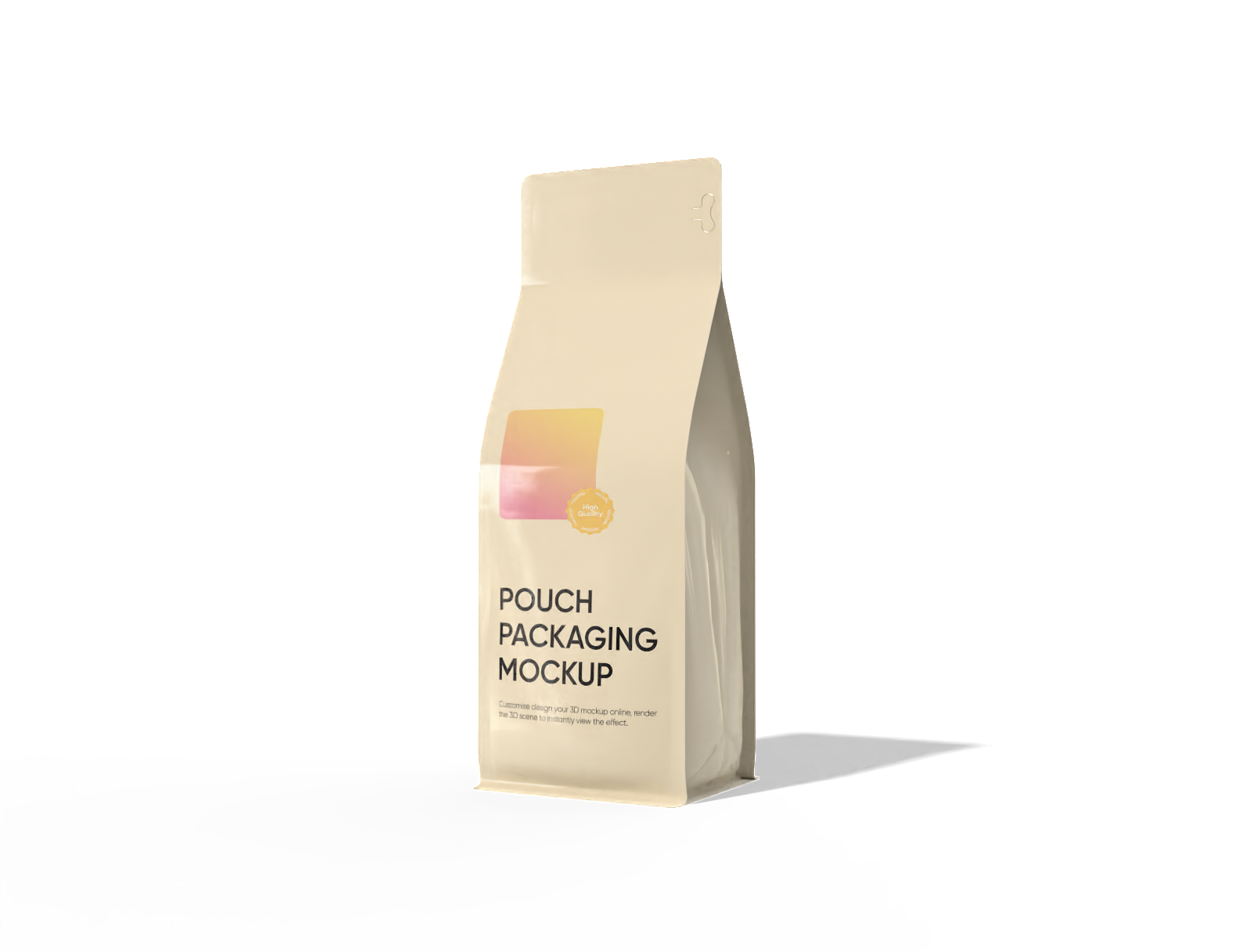 10 × 9 × 28 stand-up coffee pouch mockup