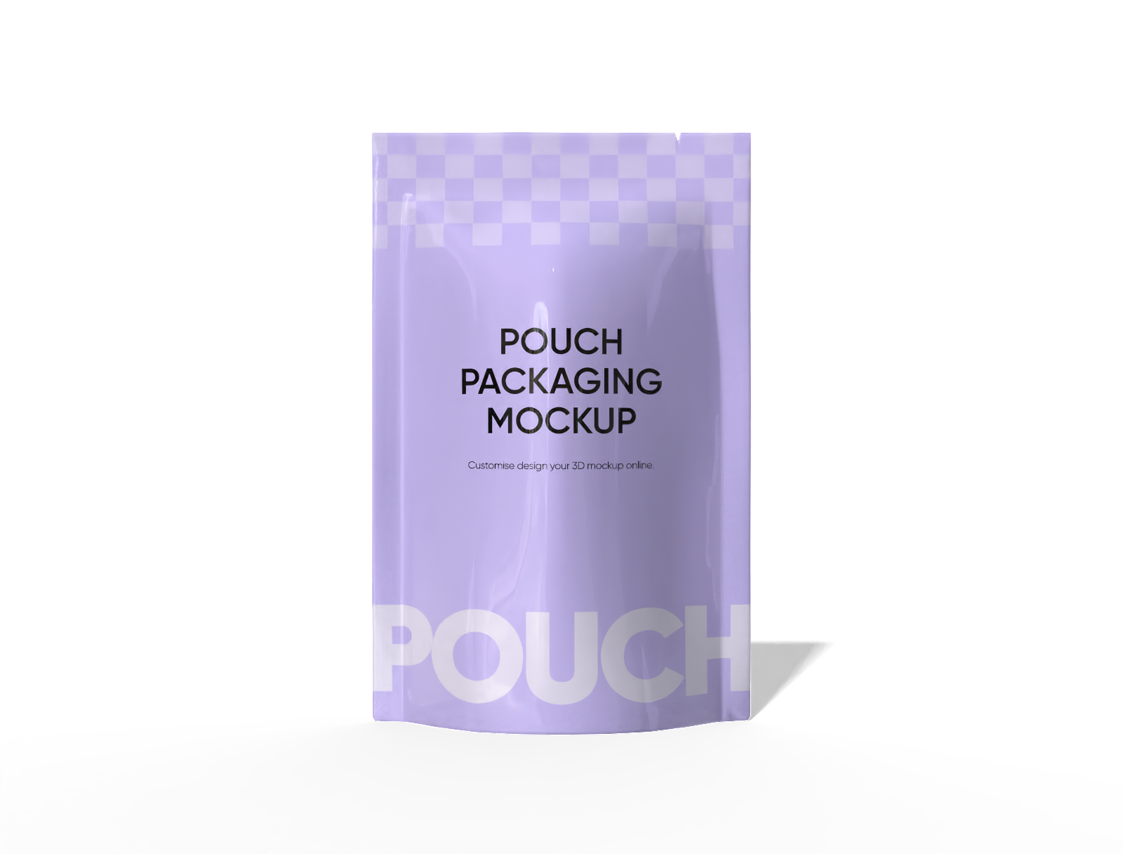 16 × 6 × 25 stand-up snack pouch mockup